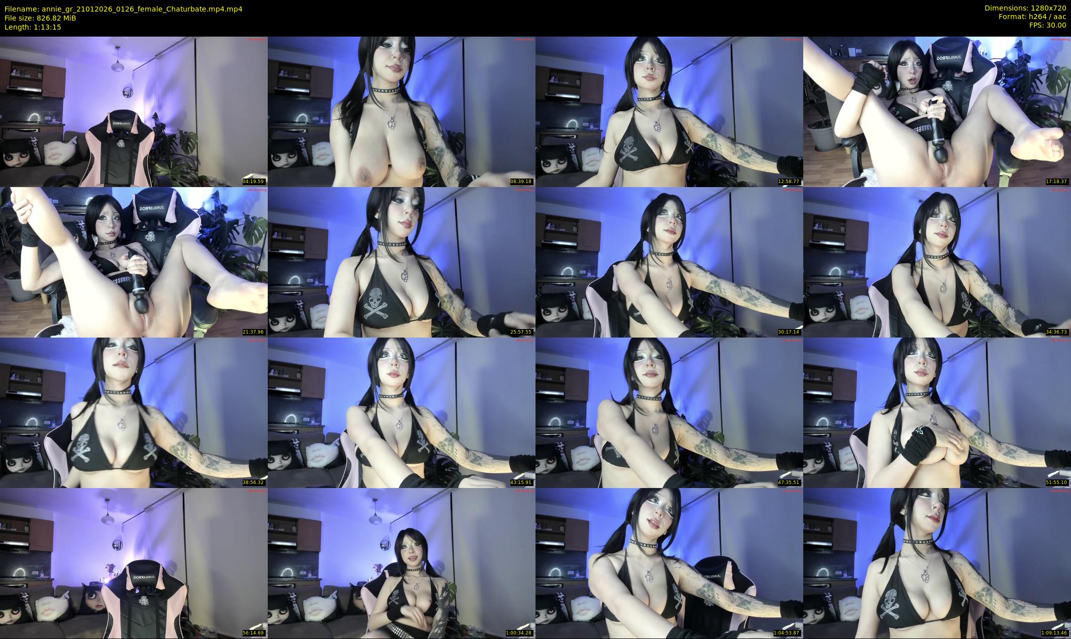 annie_gr — 74 minute Chaturbate female cam show recording, 720p, Jan 21, 2026