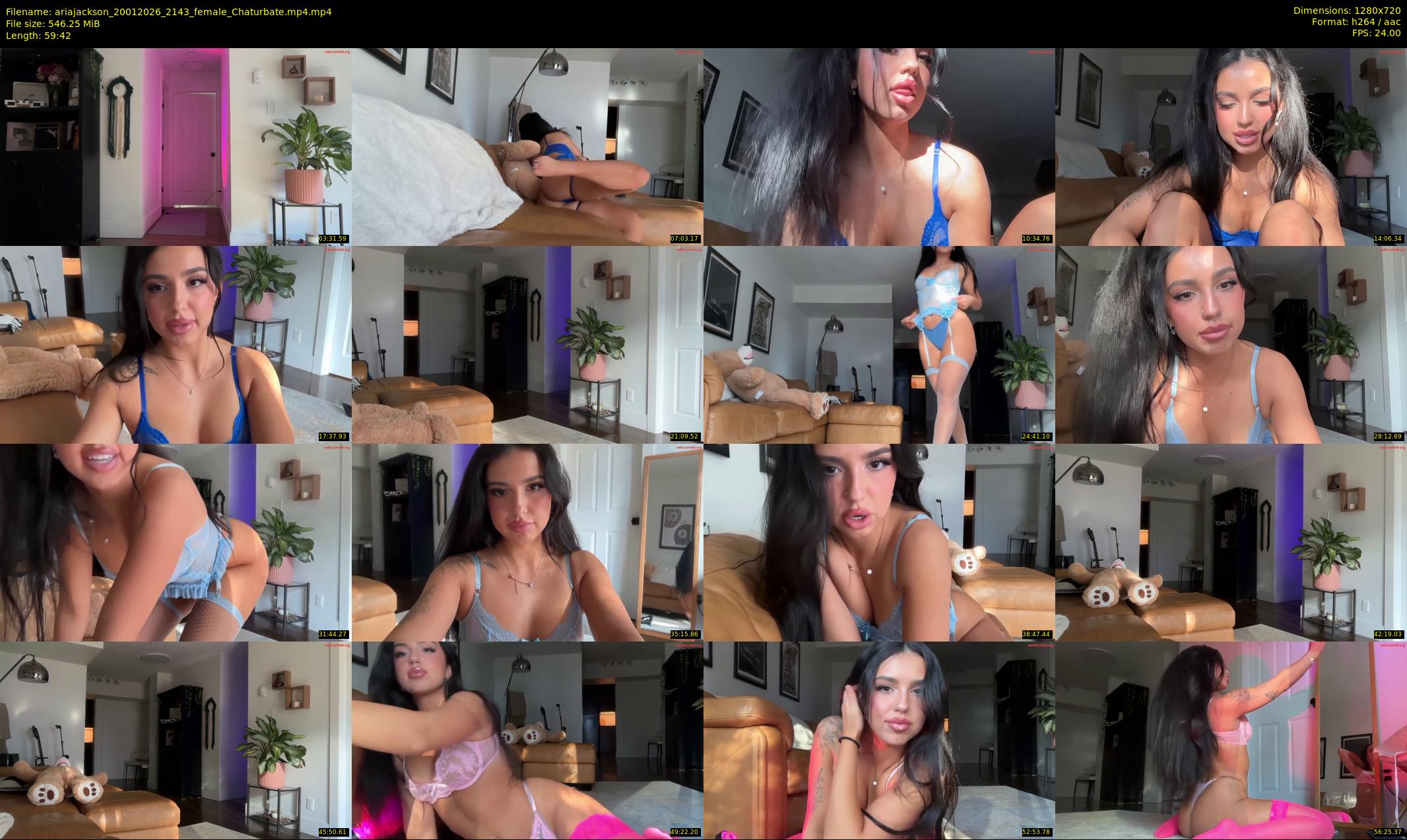 ariajackson — 60 minute Chaturbate female cam show recording, 720p, Jan 20, 2026