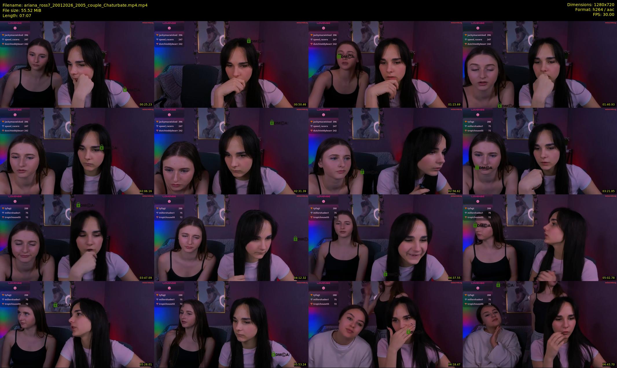 ariana_ross7 — 8 minute Chaturbate couple cam show recording, 720p, Jan 20, 2026