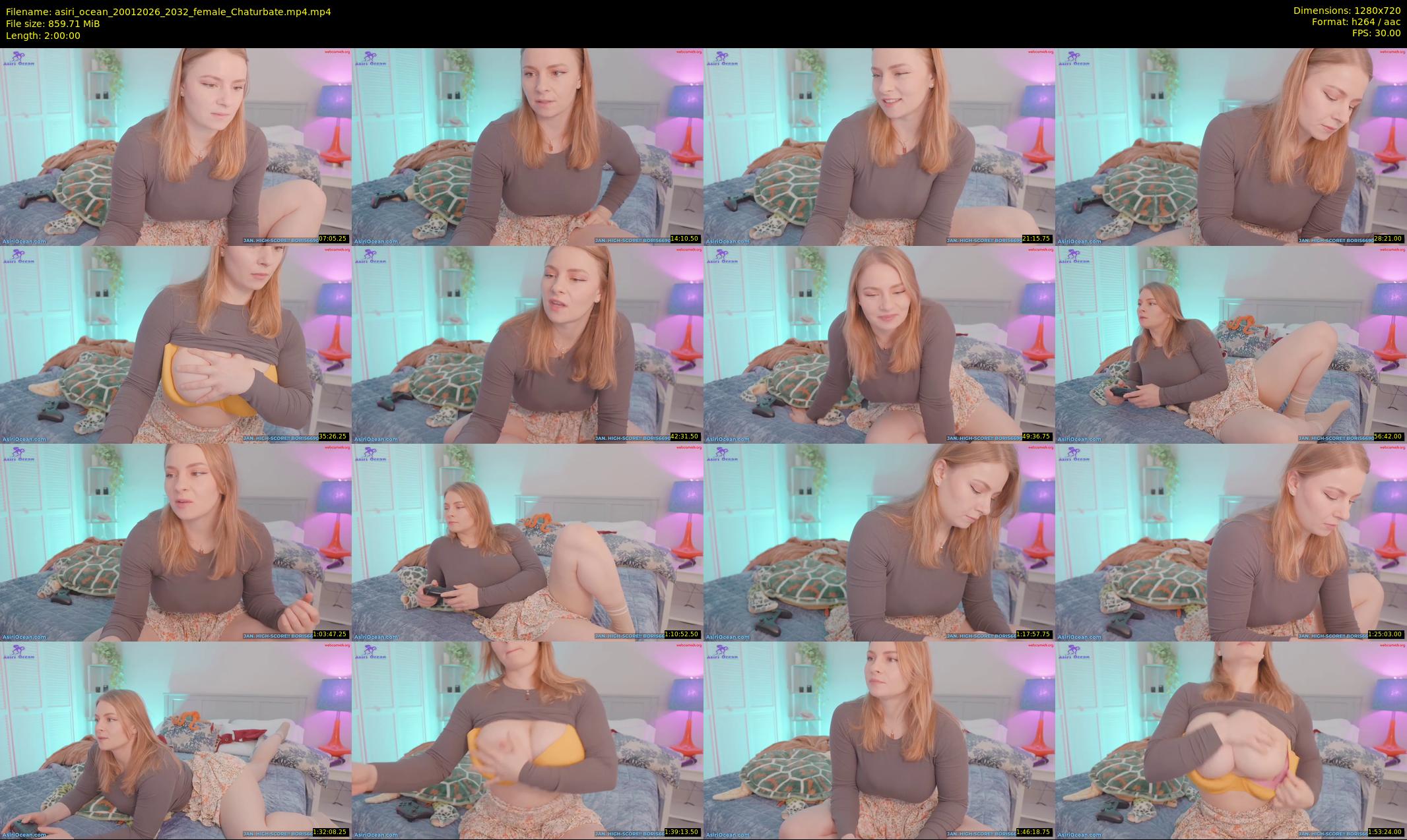 asiri_ocean — 120 minute Chaturbate female cam show recording, 720p, Jan 20, 2026