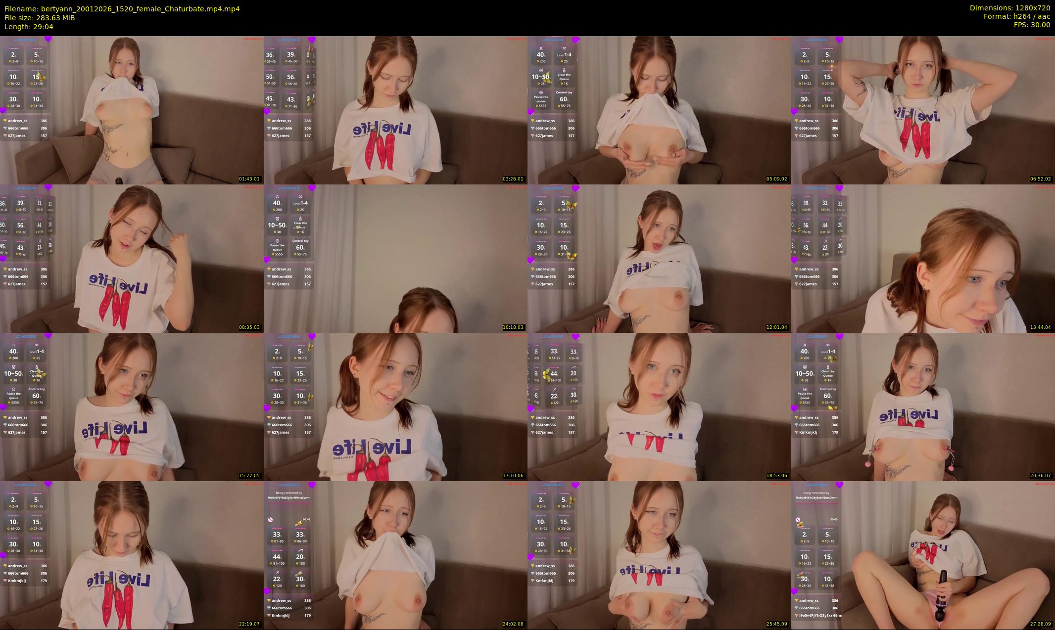 bertyann — 30 minute Chaturbate female cam show recording, 720p, Jan 20, 2026