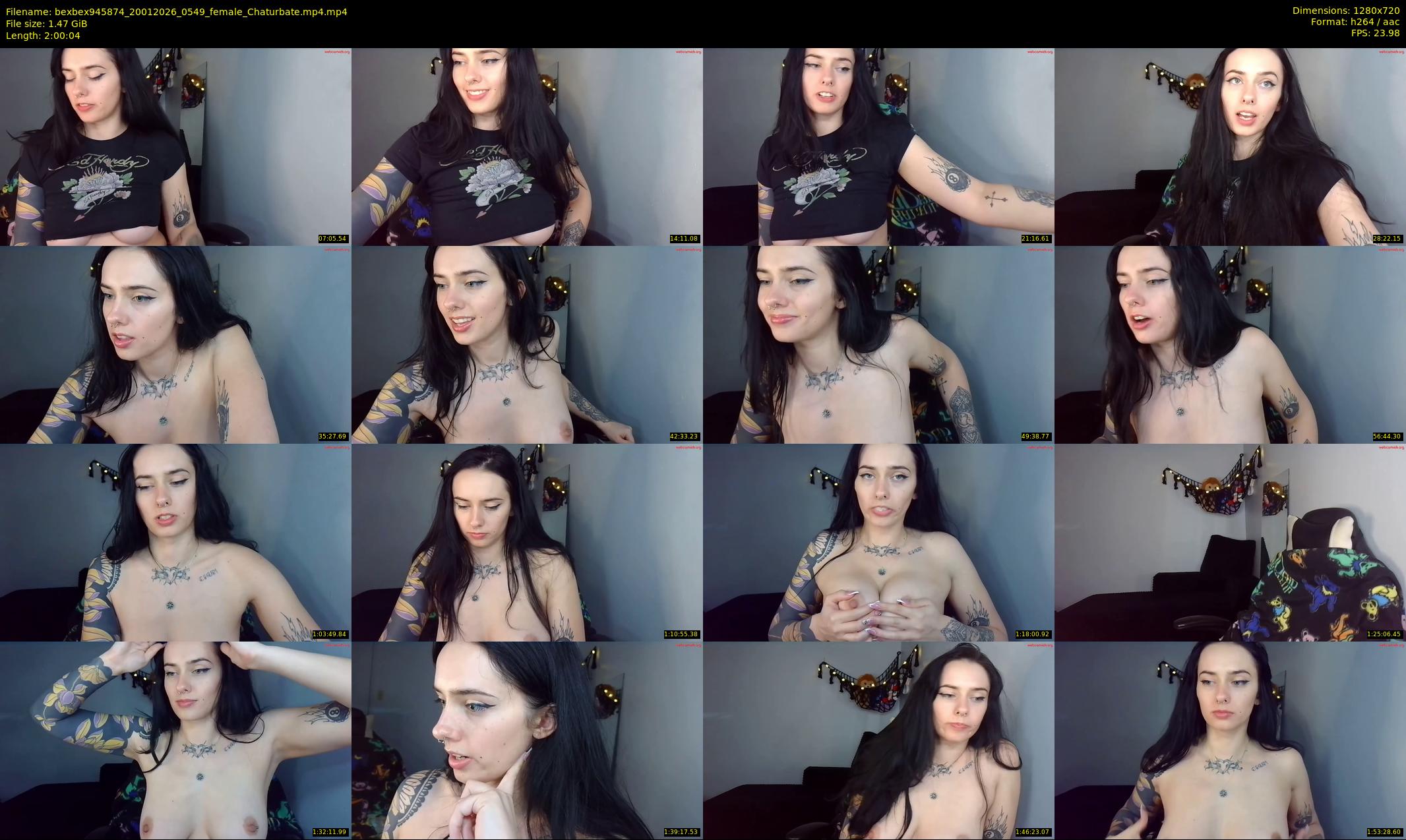 bexbex945874 — 121 minute Chaturbate female cam show recording, 720p, Jan 20, 2026
