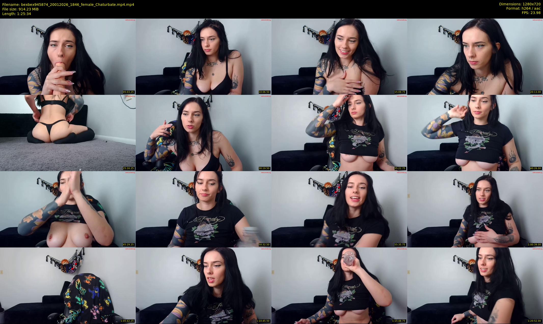 bexbex945874 — 86 minute Chaturbate female cam show recording, 720p, Jan 20, 2026