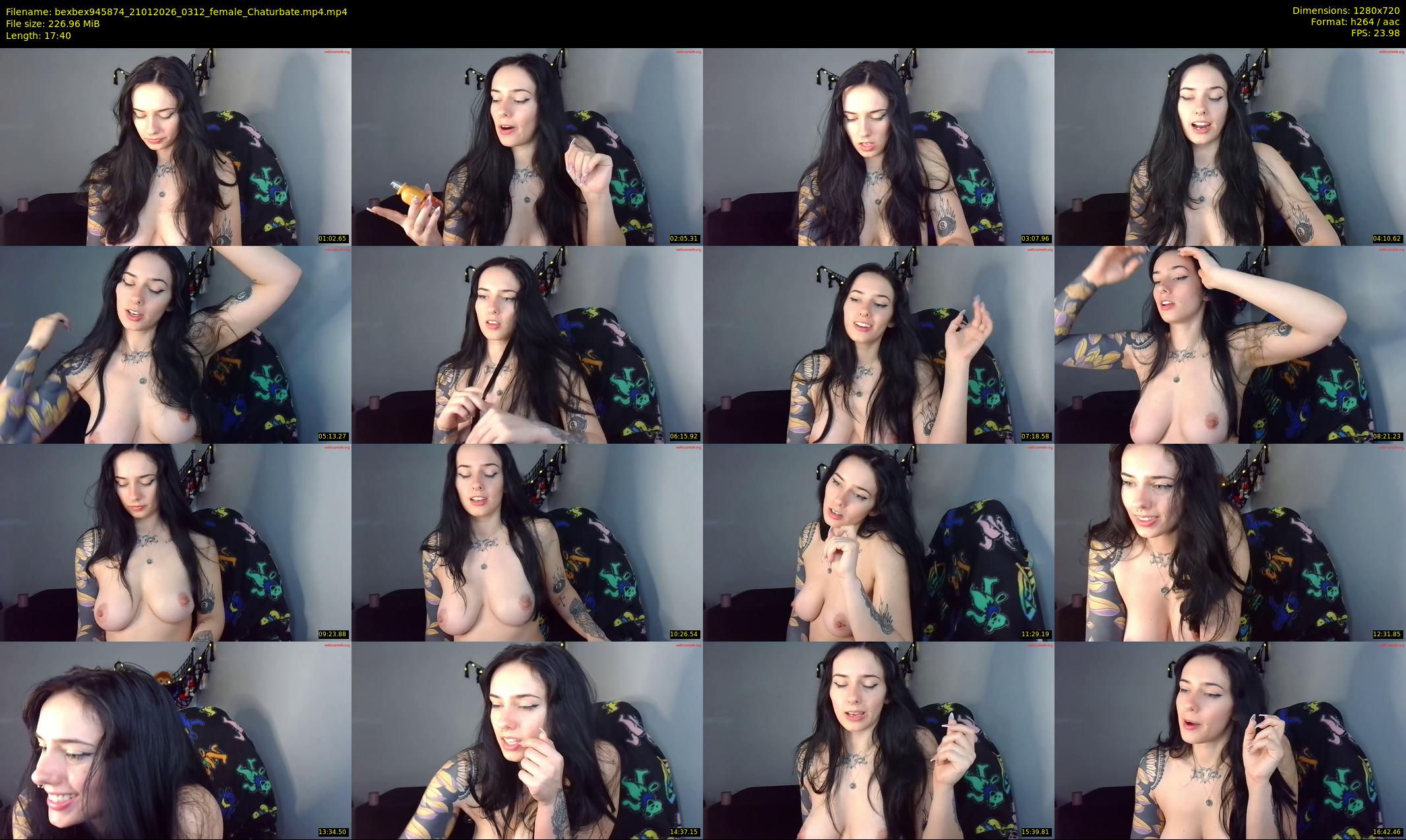 bexbex945874 — 18 minute Chaturbate female cam show recording, 720p, Jan 21, 2026
