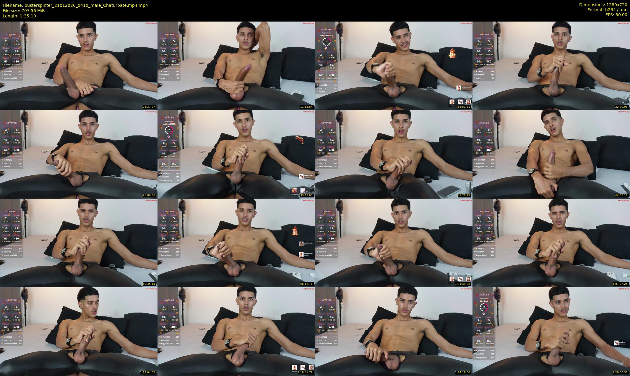 busterspinter — 96 minute Chaturbate male cam show recording, 720p, Jan 21, 2026