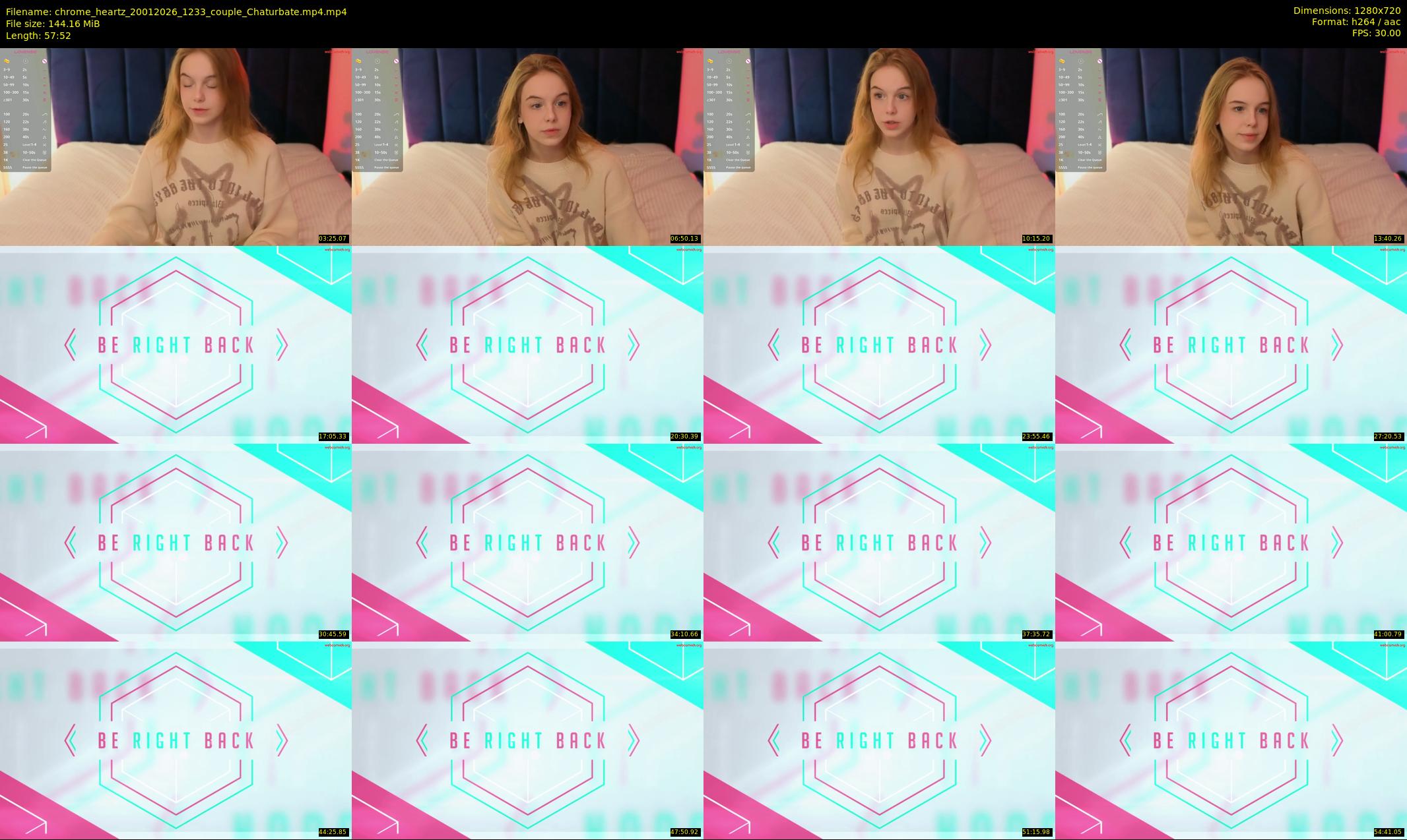chrome_heartz — 58 minute Chaturbate couple cam show recording, 720p, Jan 20, 2026