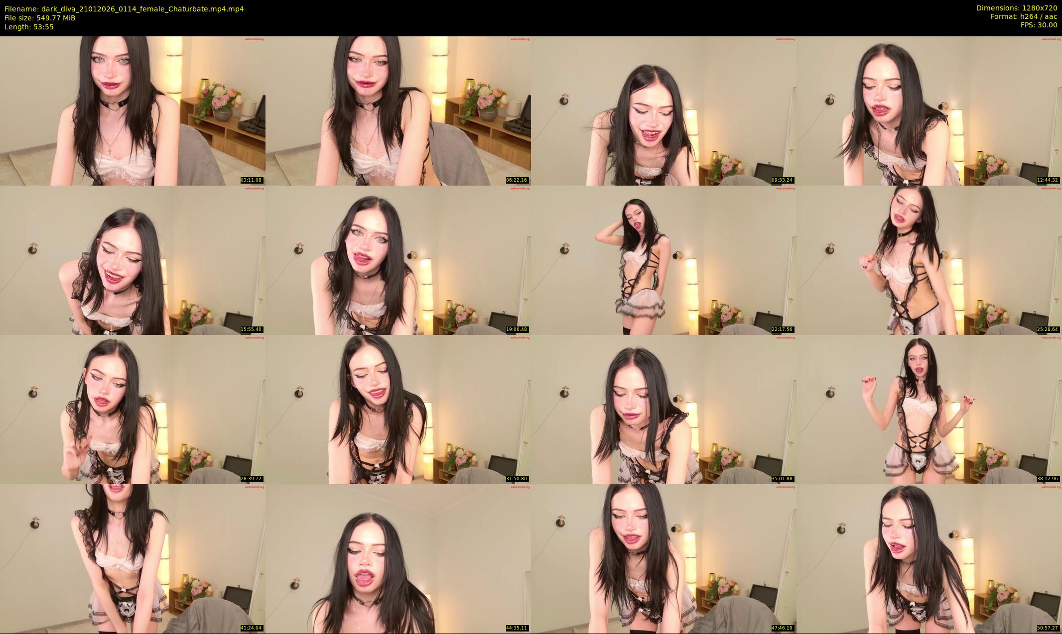 dark_diva — 54 minute Chaturbate female cam show recording, 720p, Jan 21, 2026