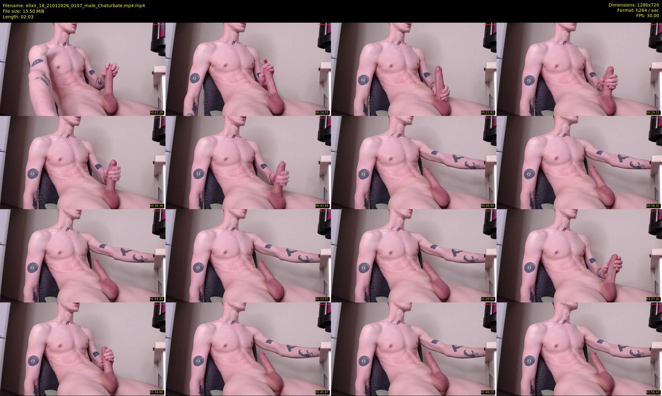 elixir_18 — 3 minute Chaturbate male cam show recording, 720p, Jan 21, 2026