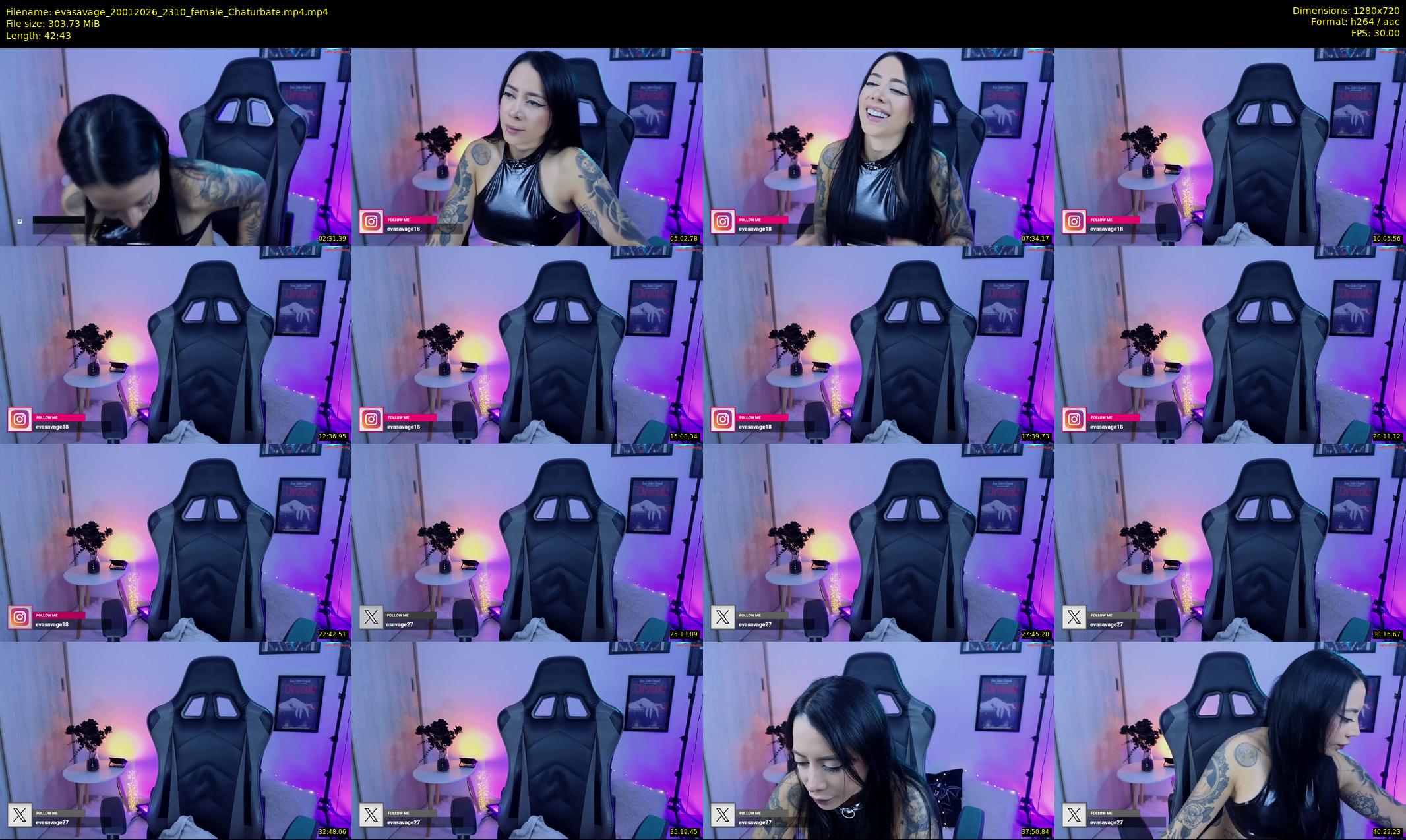 evasavage — 43 minute Chaturbate female cam show recording, 720p, Jan 20, 2026