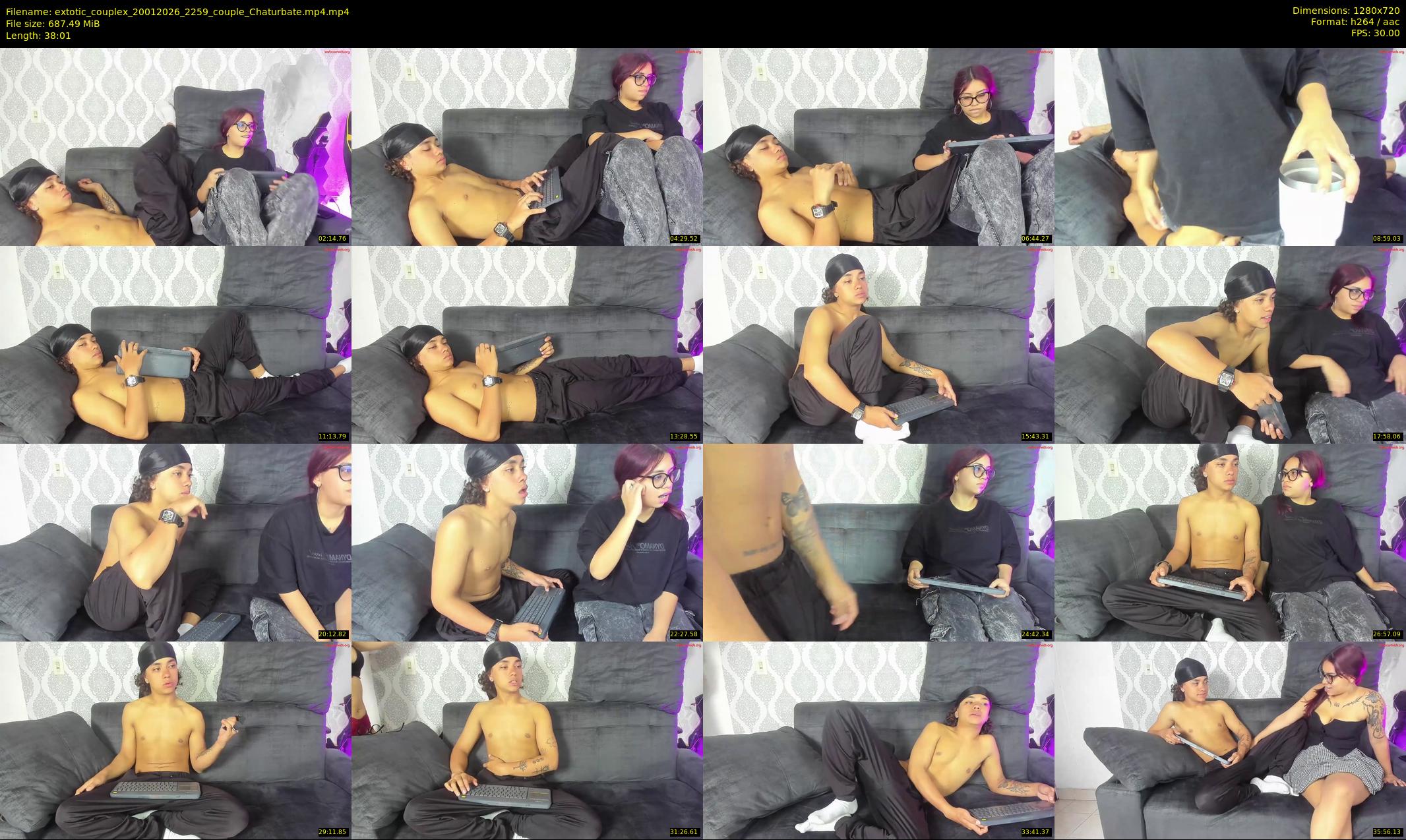 extotic_couplex — 39 minute Chaturbate couple cam show recording, 720p, Jan 20, 2026