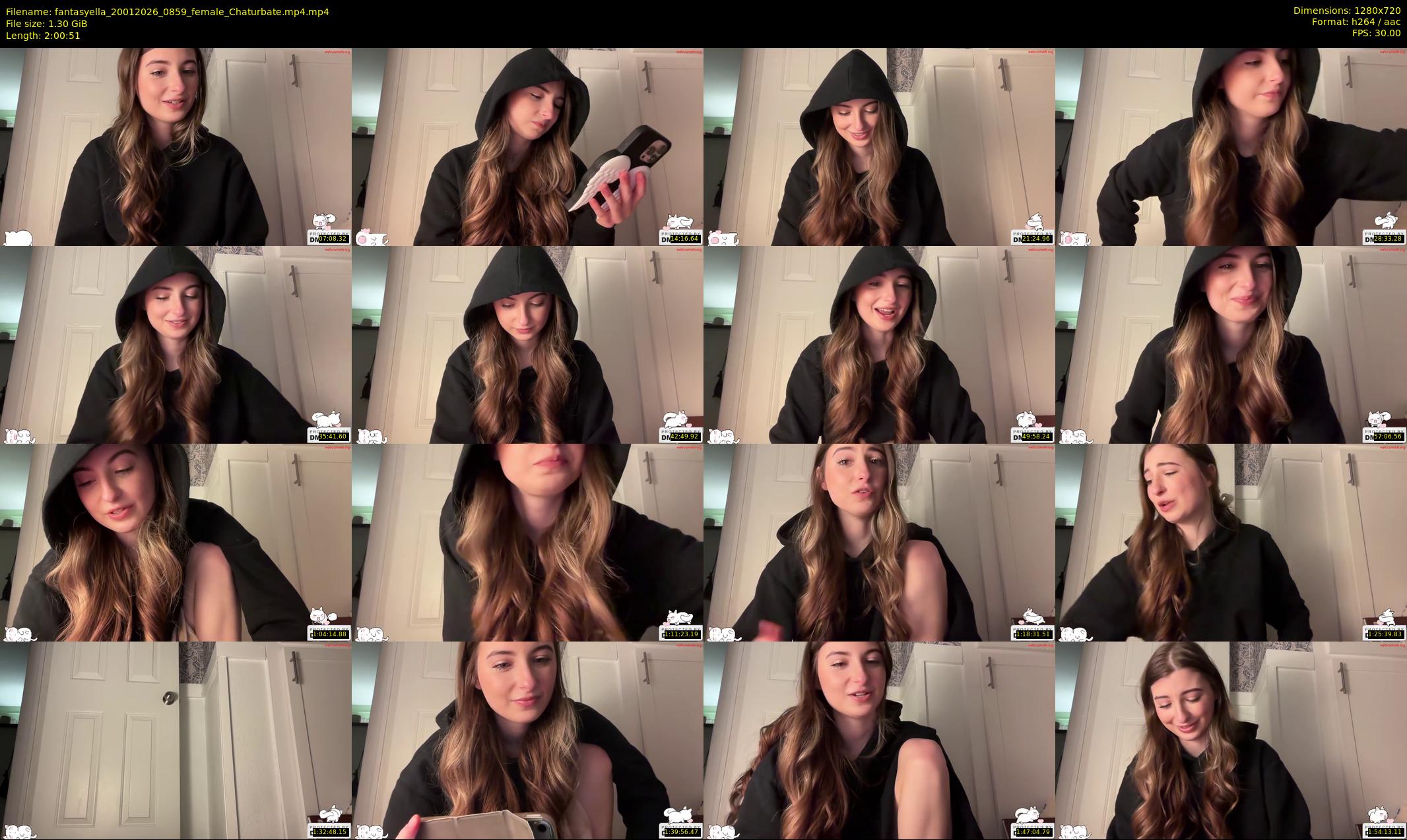 fantasyella — 121 minute Chaturbate female cam show recording, 720p, Jan 20, 2026