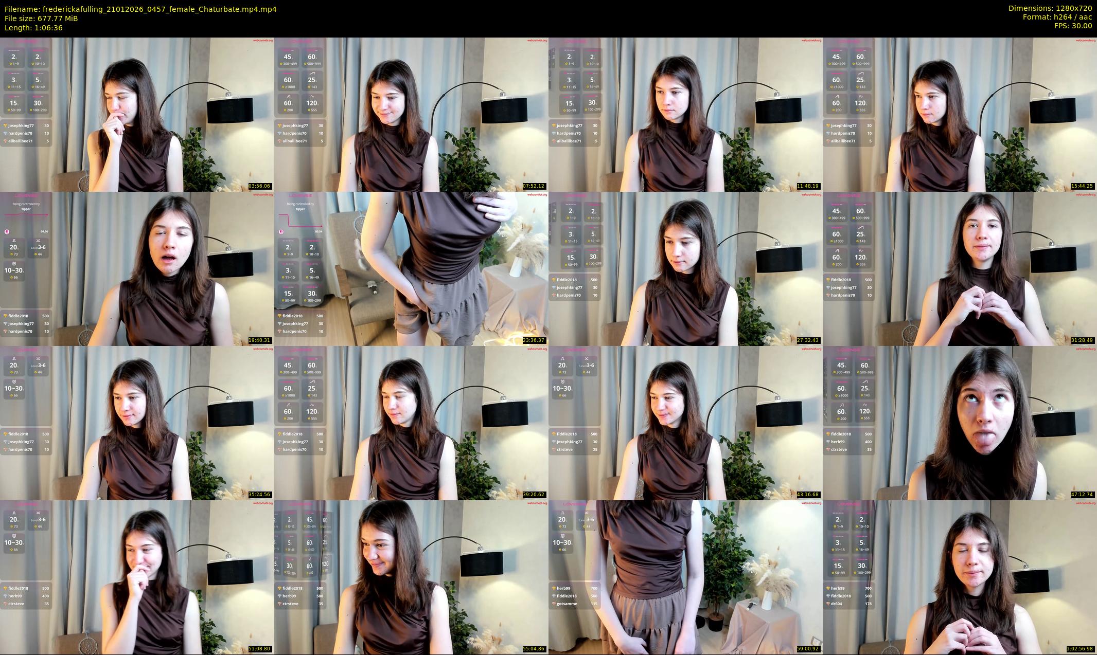 frederickafulling — 67 minute Chaturbate female cam show recording, 720p, Jan 21, 2026