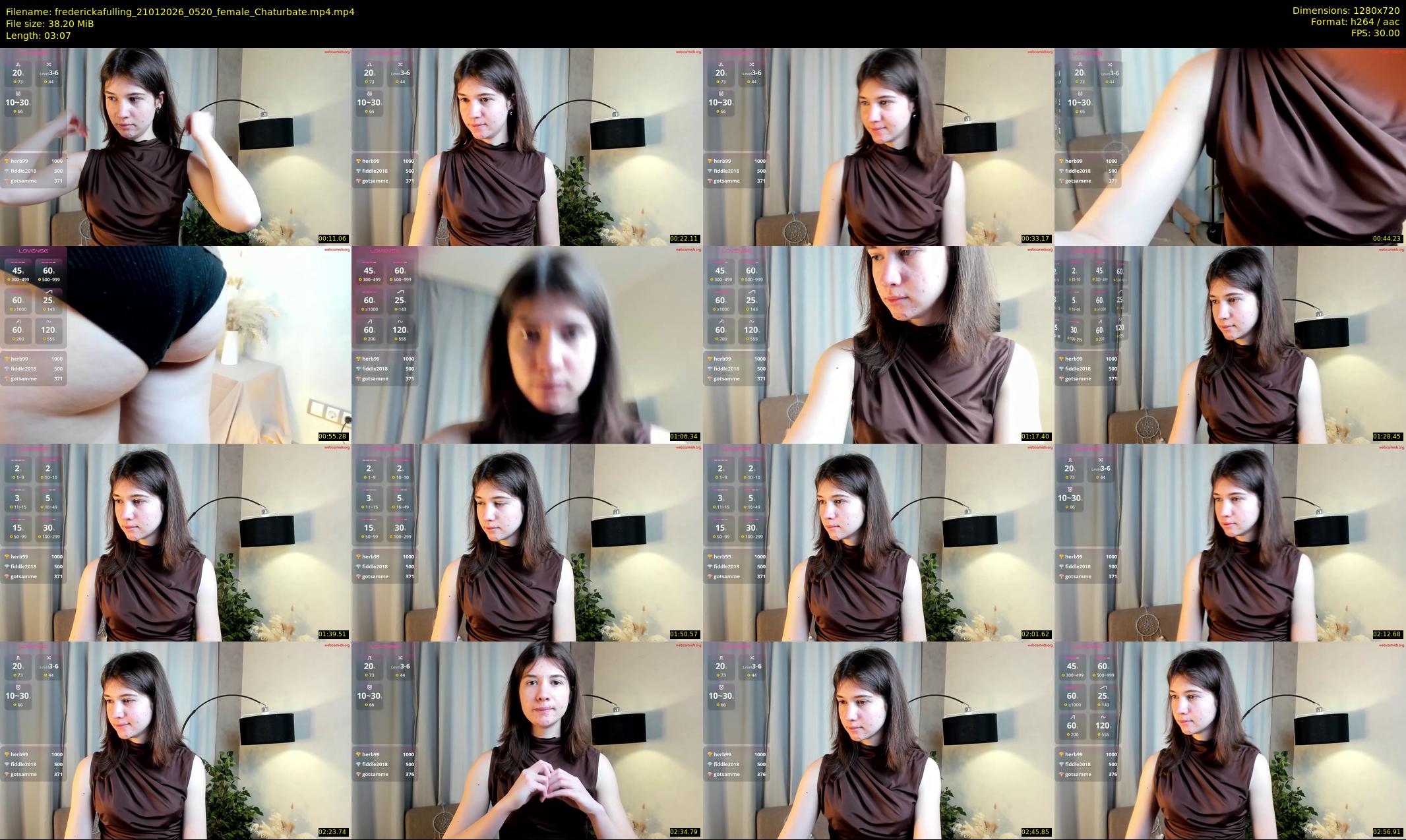 frederickafulling — 4 minute Chaturbate female cam show recording, 720p, Jan 21, 2026