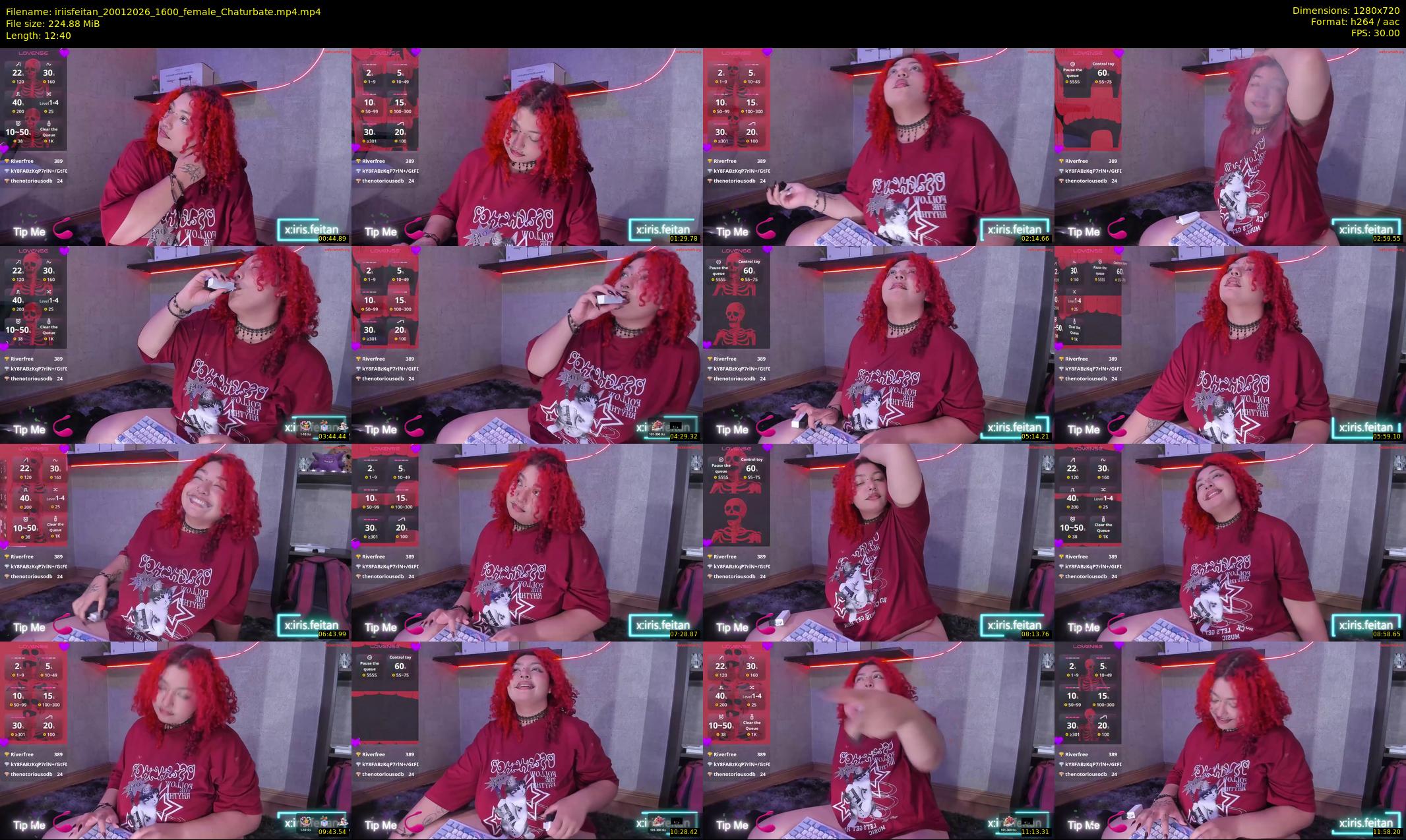 iriisfeitan — 13 minute Chaturbate female cam show recording, 720p, Jan 20, 2026
