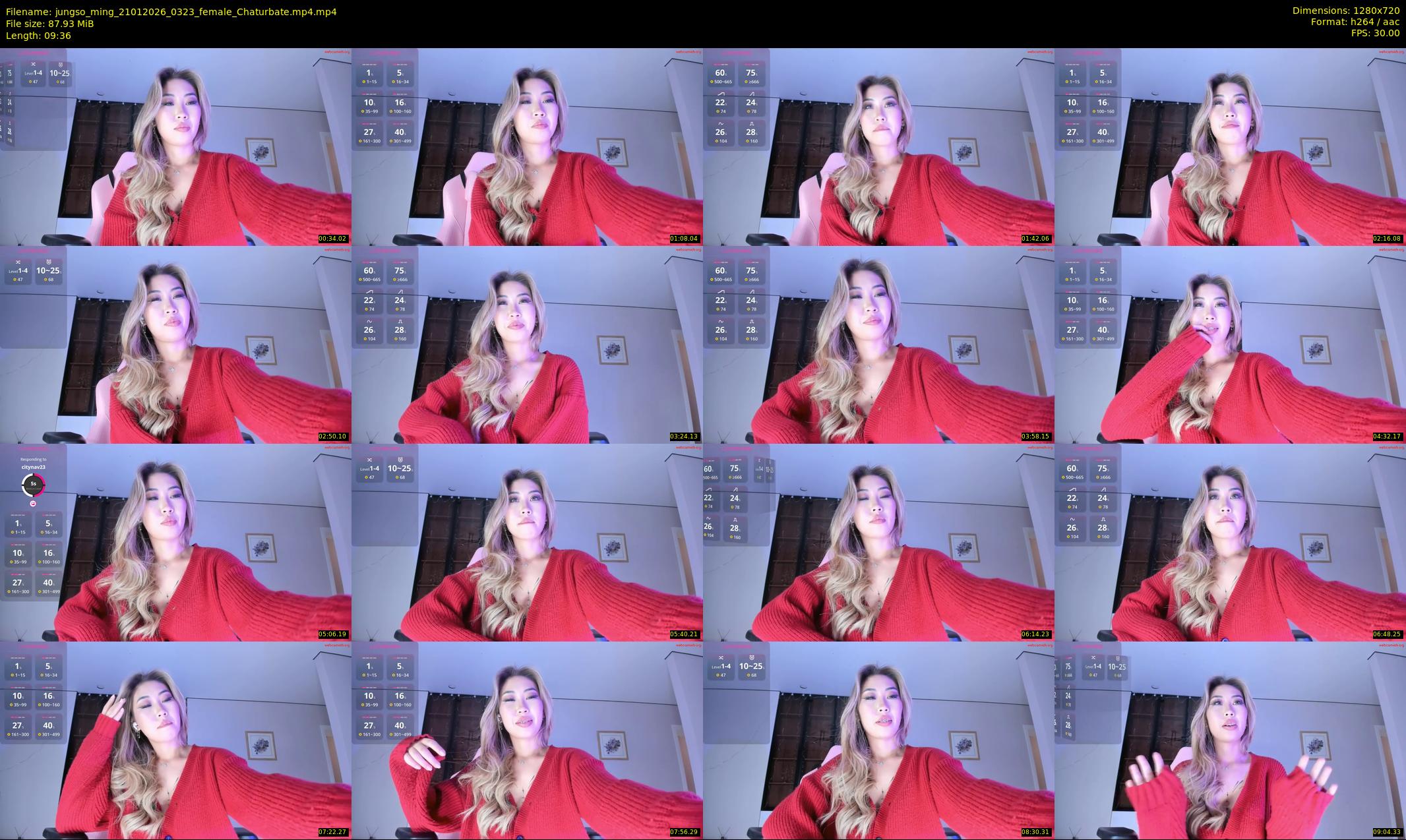 jungso_ming — 10 minute Chaturbate female cam show recording, 720p, Jan 21, 2026