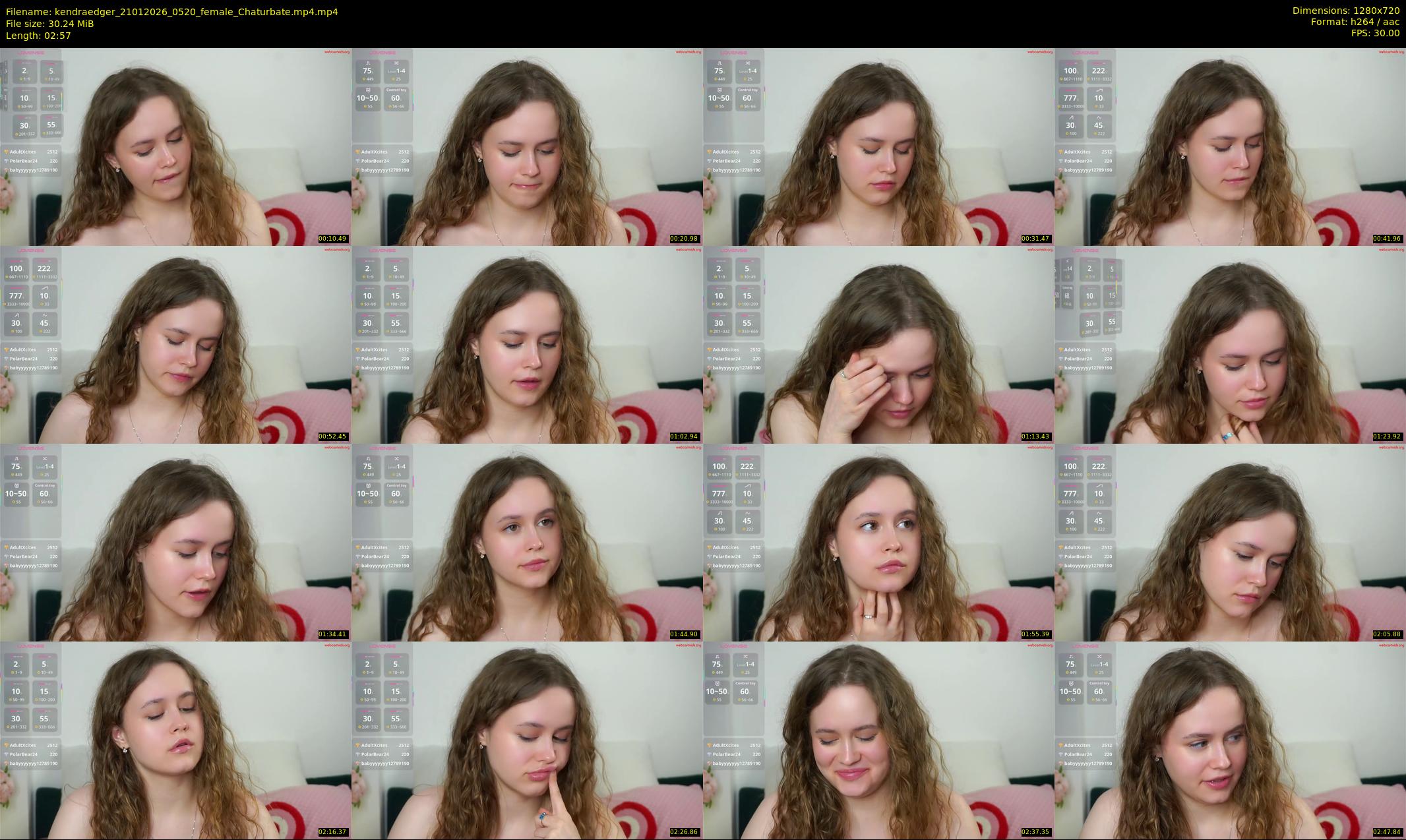 kendraedger — 3 minute Chaturbate female cam show recording, 720p, Jan 21, 2026