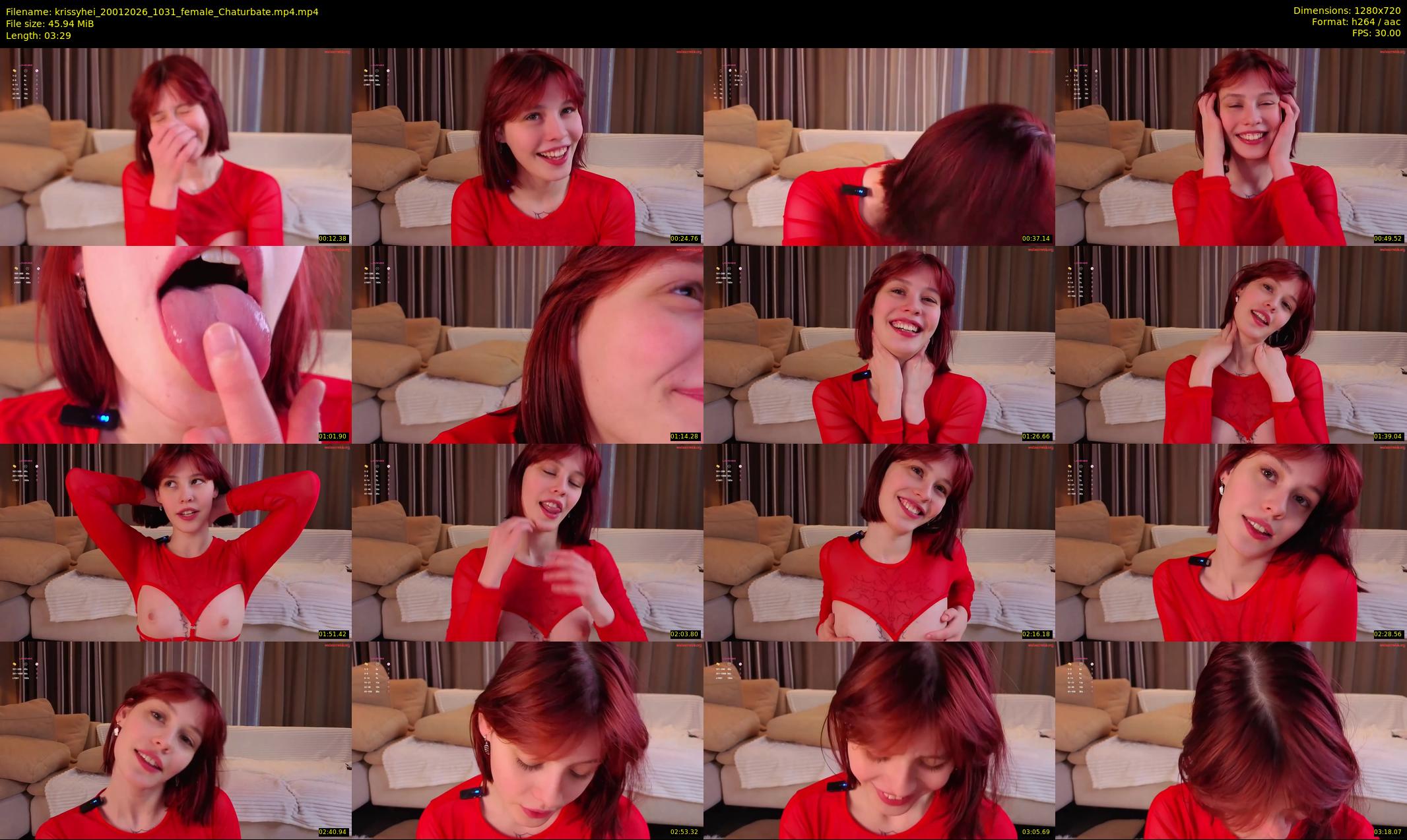 krissyhei — 4 minute Chaturbate female cam show recording, 720p, Jan 20, 2026