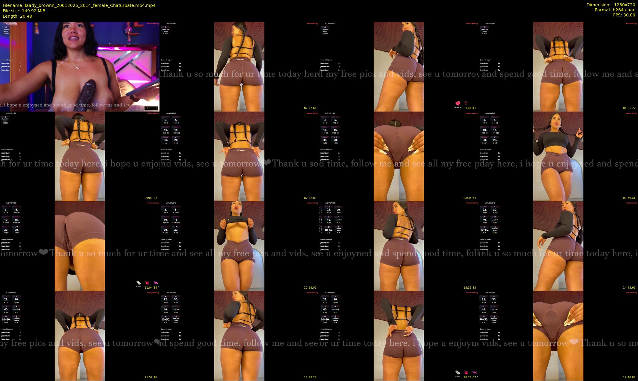 laady_brownn — 21 minute Chaturbate female cam show recording, 720p, Jan 20, 2026