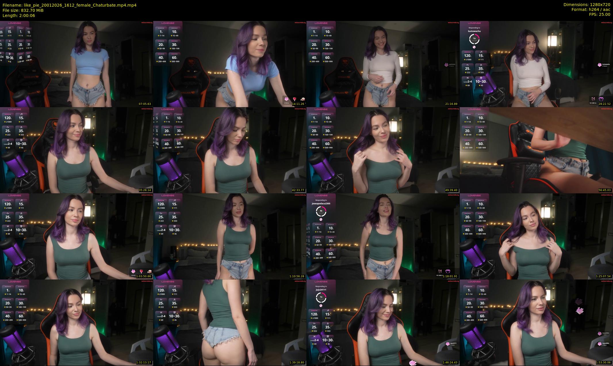 like_pie — 121 minute Chaturbate couple cam show recording, 720p, Jan 20, 2026