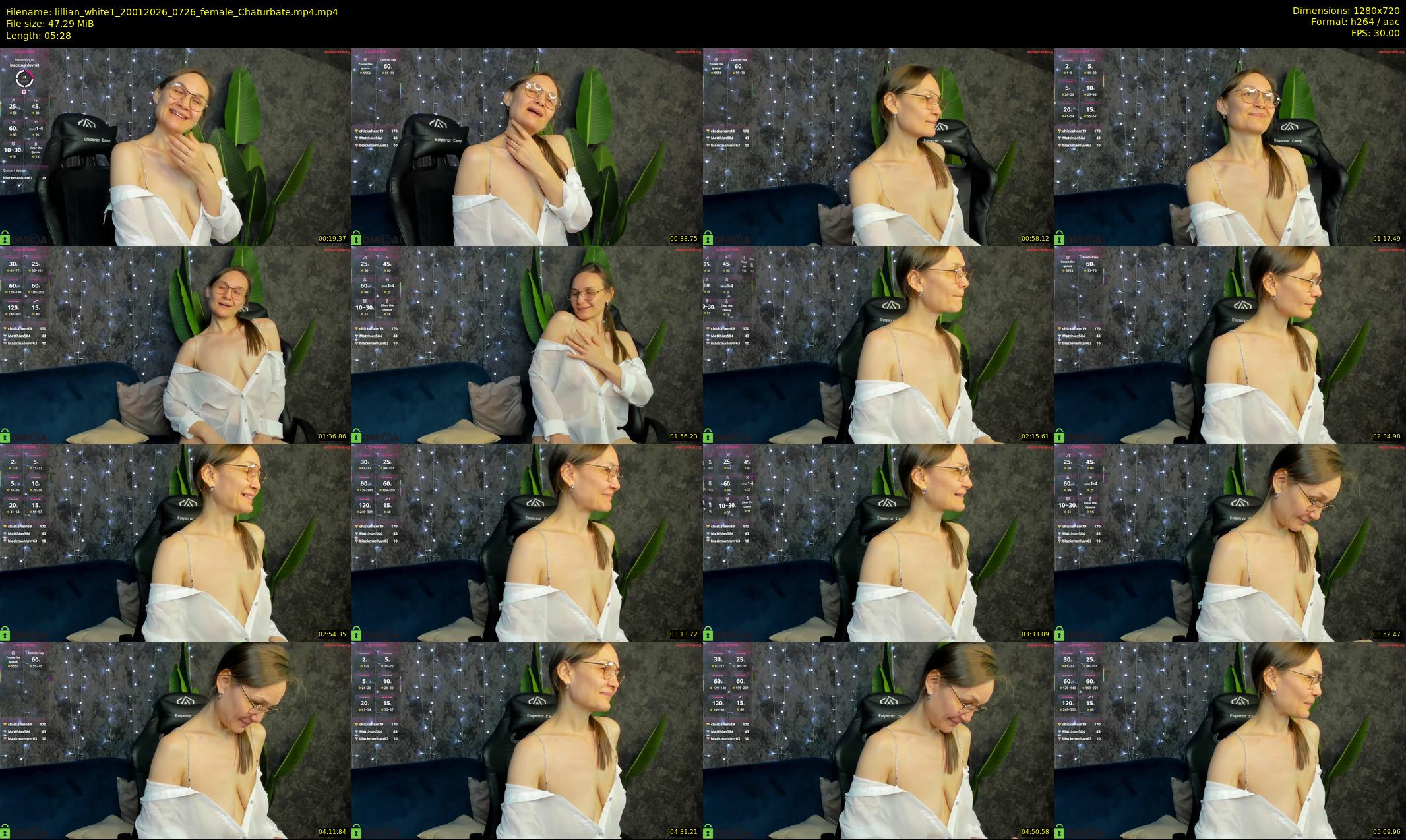 lillian_white1 — 6 minute Chaturbate female cam show recording, 720p, Jan 20, 2026
