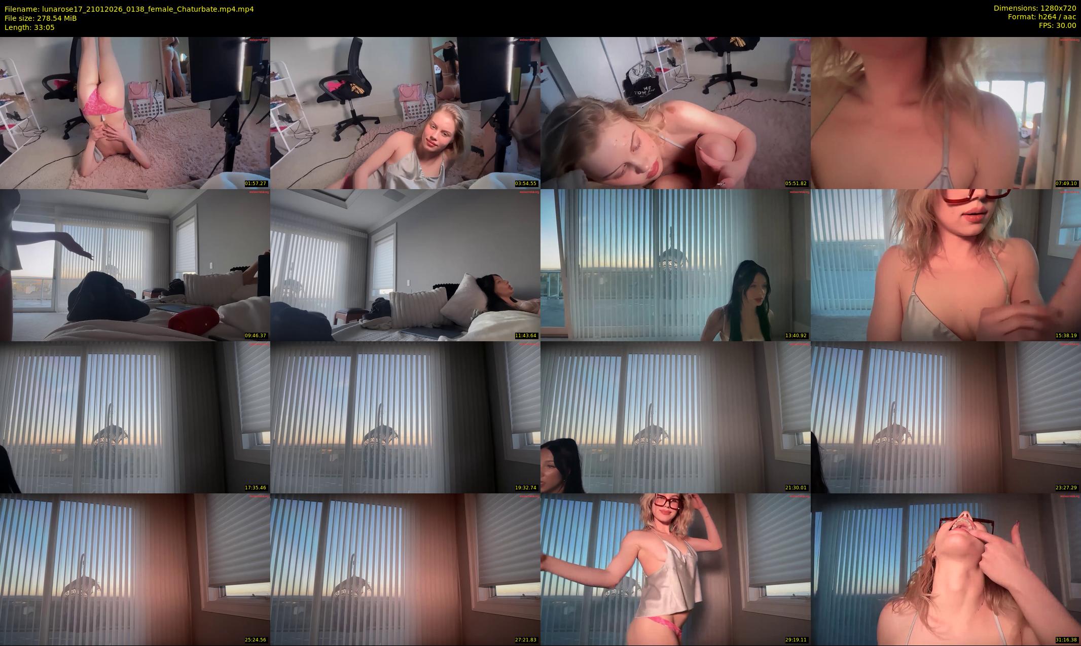 lunarose17 — 34 minute Chaturbate female cam show recording, 720p, Jan 21, 2026