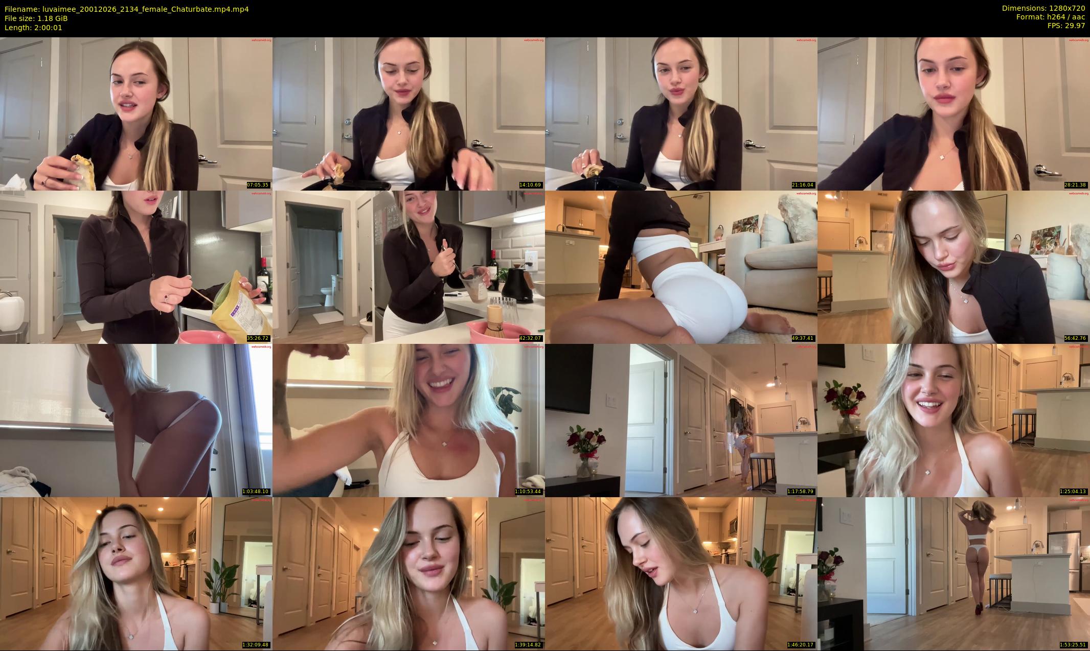 luvaimee — 121 minute Chaturbate female cam show recording, 720p, Jan 20, 2026