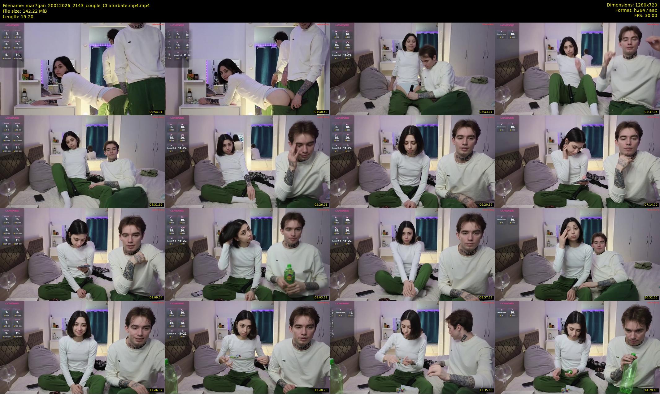 mar7gan — 16 minute Chaturbate couple cam show recording, 720p, Jan 20, 2026
