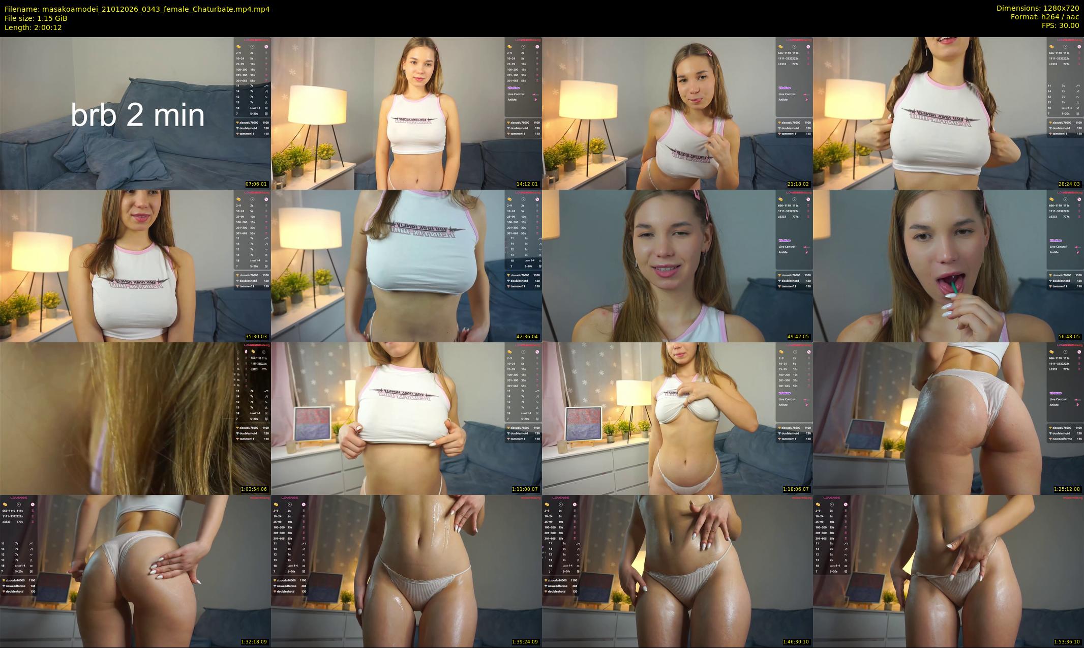 masakoamodei — 121 minute Chaturbate female cam show recording, 720p, Jan 21, 2026
