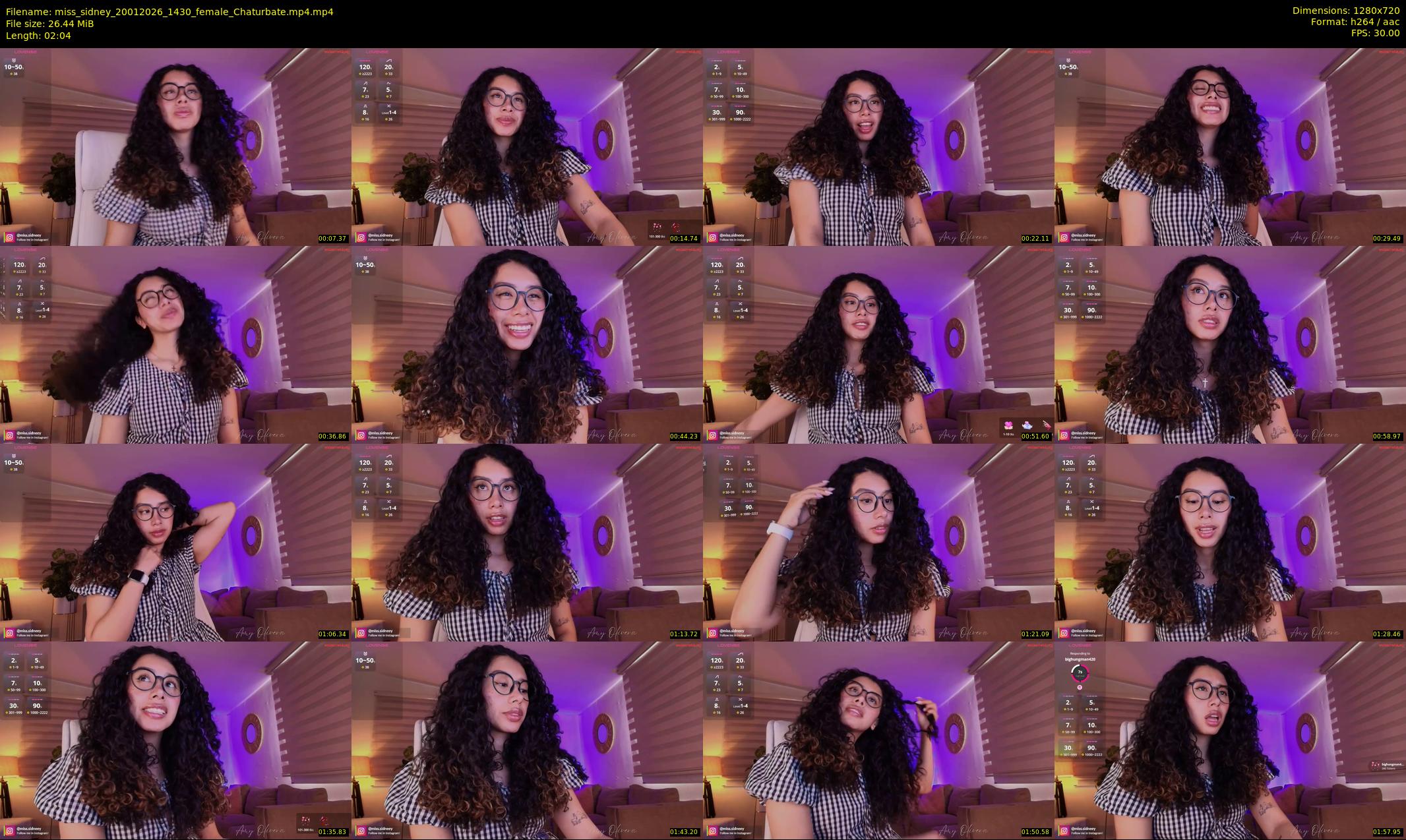 miss_sidney — 3 minute Chaturbate female cam show recording, 720p, Jan 20, 2026