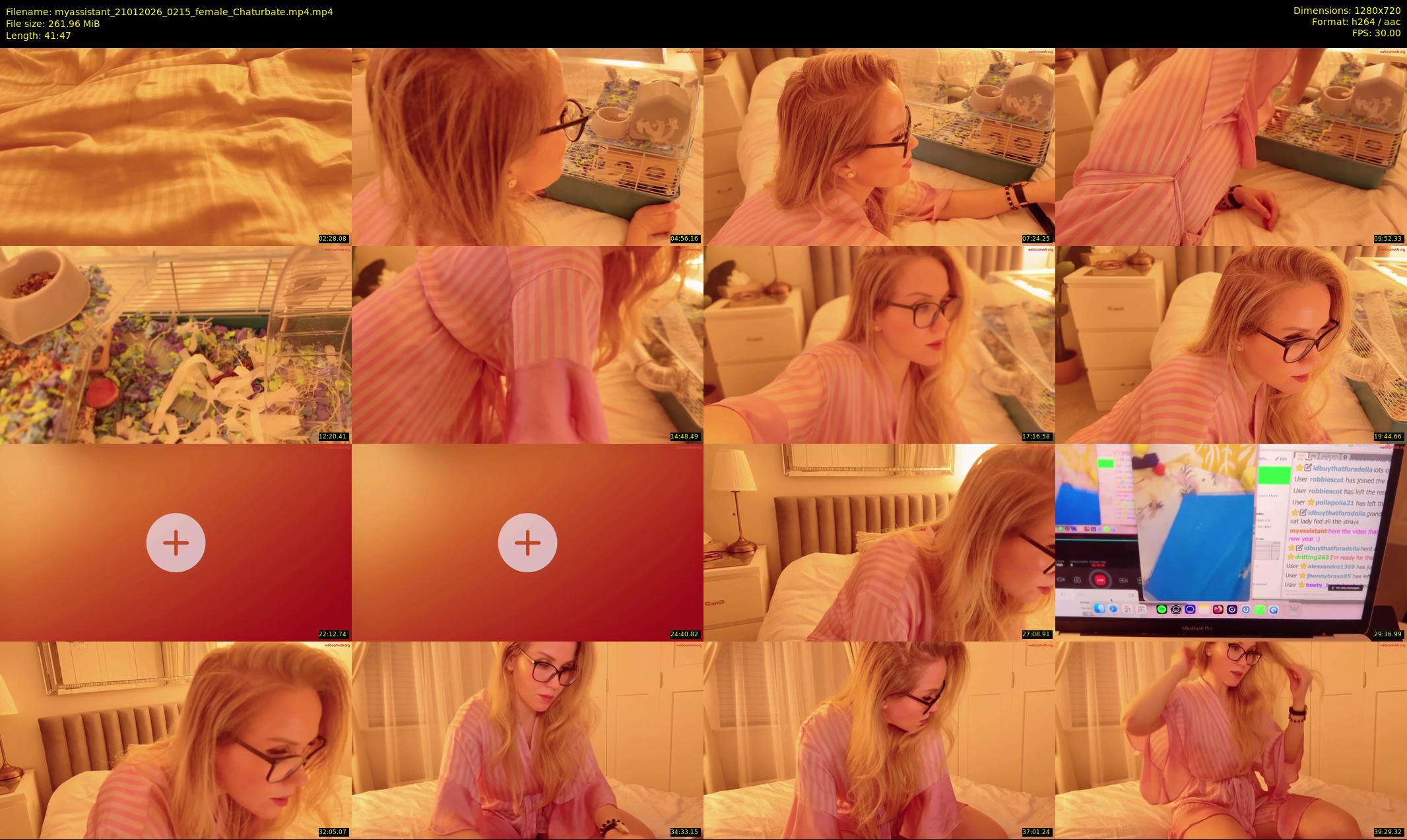 myassistant — 42 minute Chaturbate female cam show recording, 720p, Jan 21, 2026