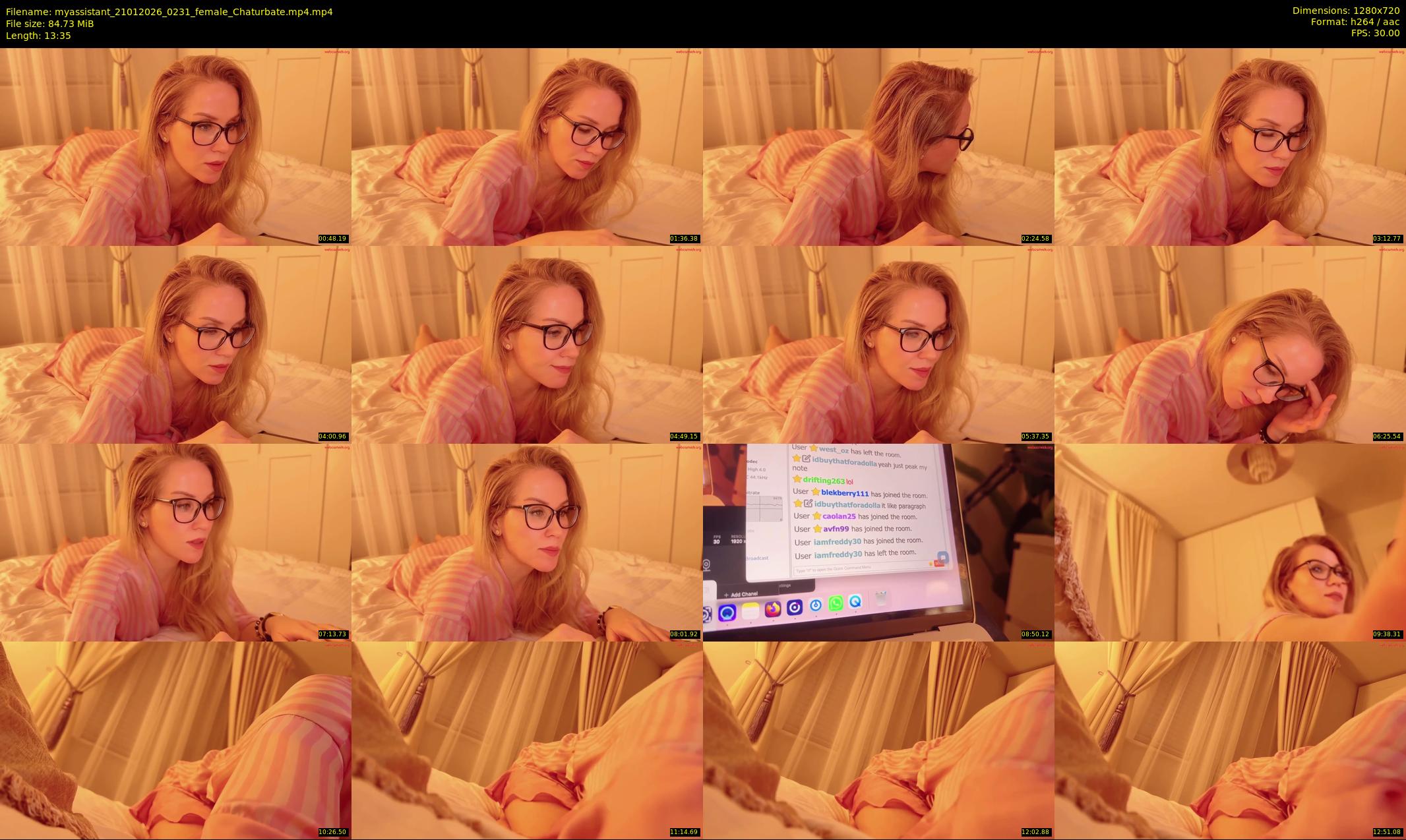 myassistant — 14 minute Chaturbate female cam show recording, 720p, Jan 21, 2026