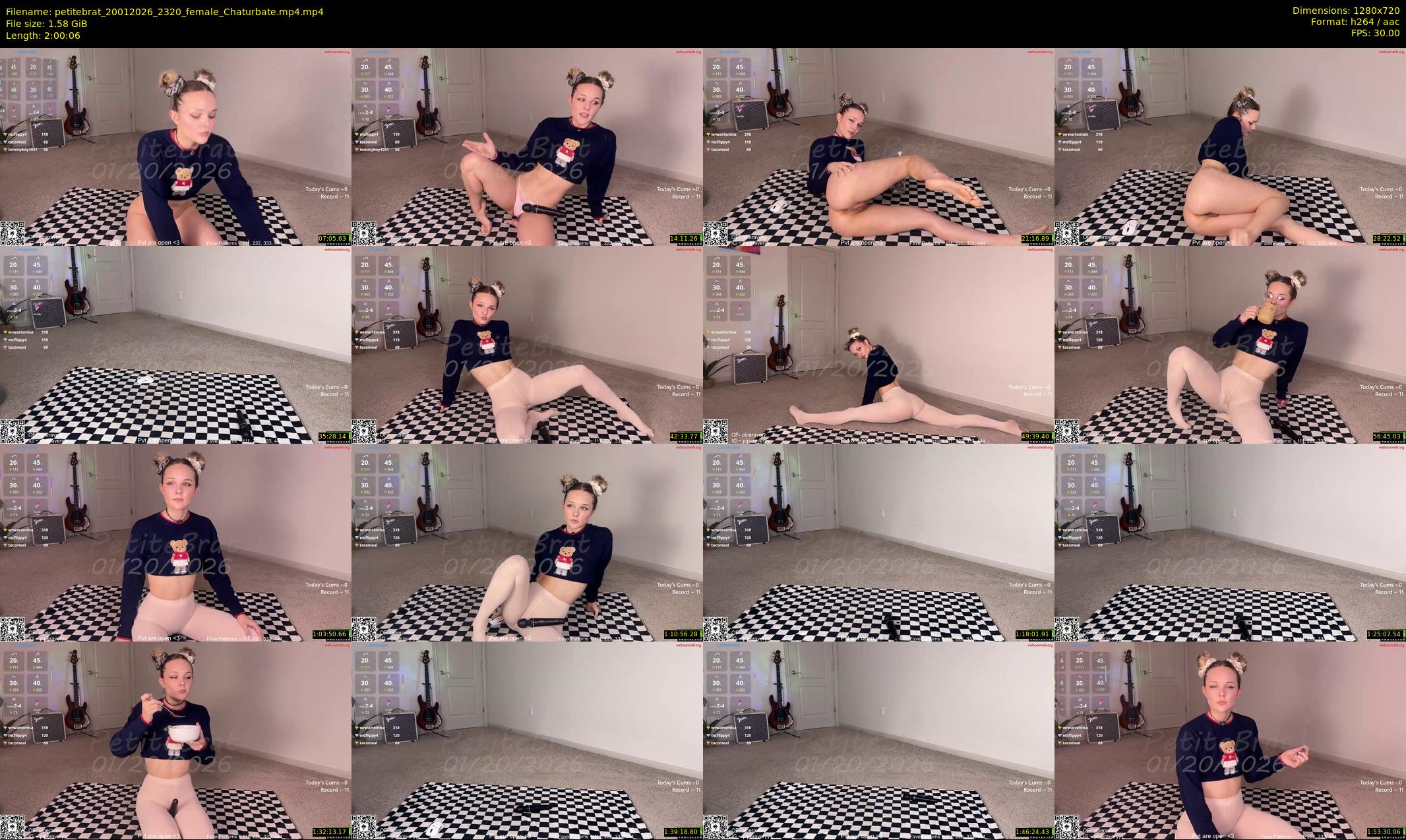 petitebrat — 121 minute Chaturbate female cam show recording, 720p, Jan 20, 2026