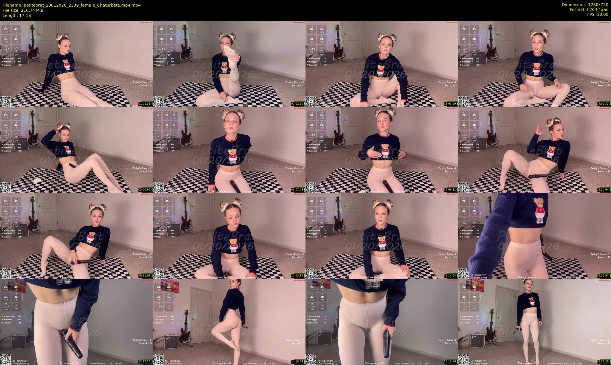 petitebrat — 18 minute Chaturbate female cam show recording, 720p, Jan 20, 2026