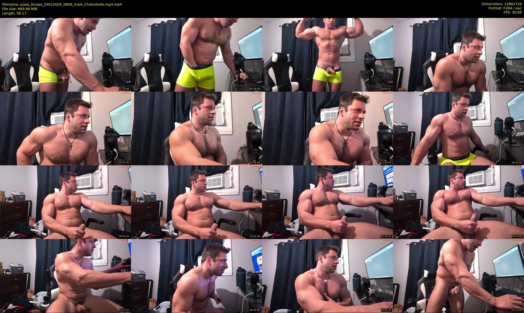 pizza_biceps — 57 minute Chaturbate male cam show recording, 720p, Jan 20, 2026