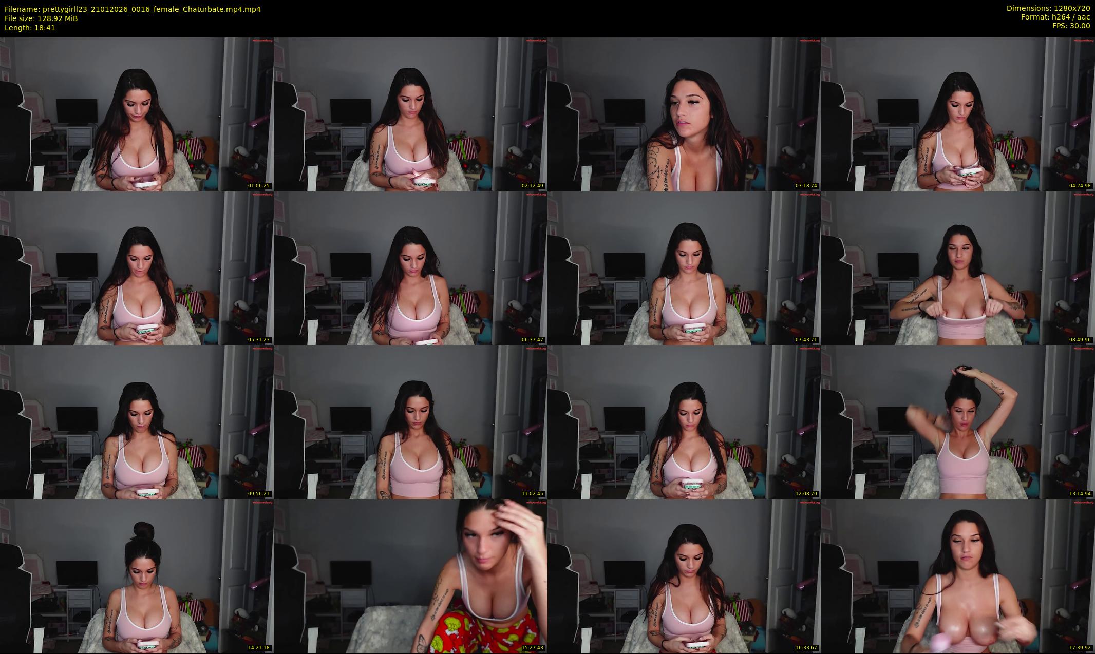 prettygirll23 — 19 minute Chaturbate female cam show recording, 720p, Jan 21, 2026