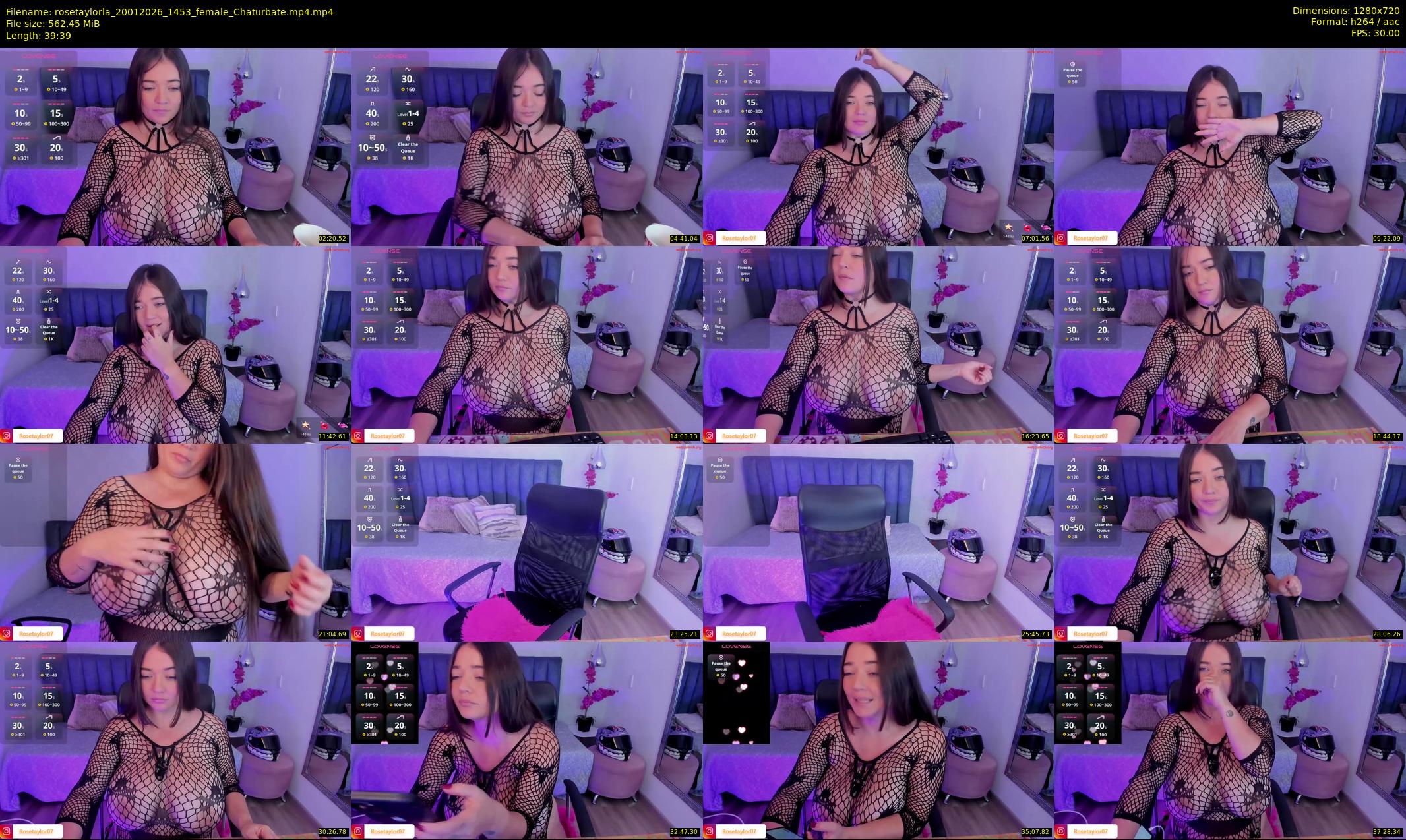 rosetaylorla — 40 minute Chaturbate female cam show recording, 720p, Jan 20, 2026