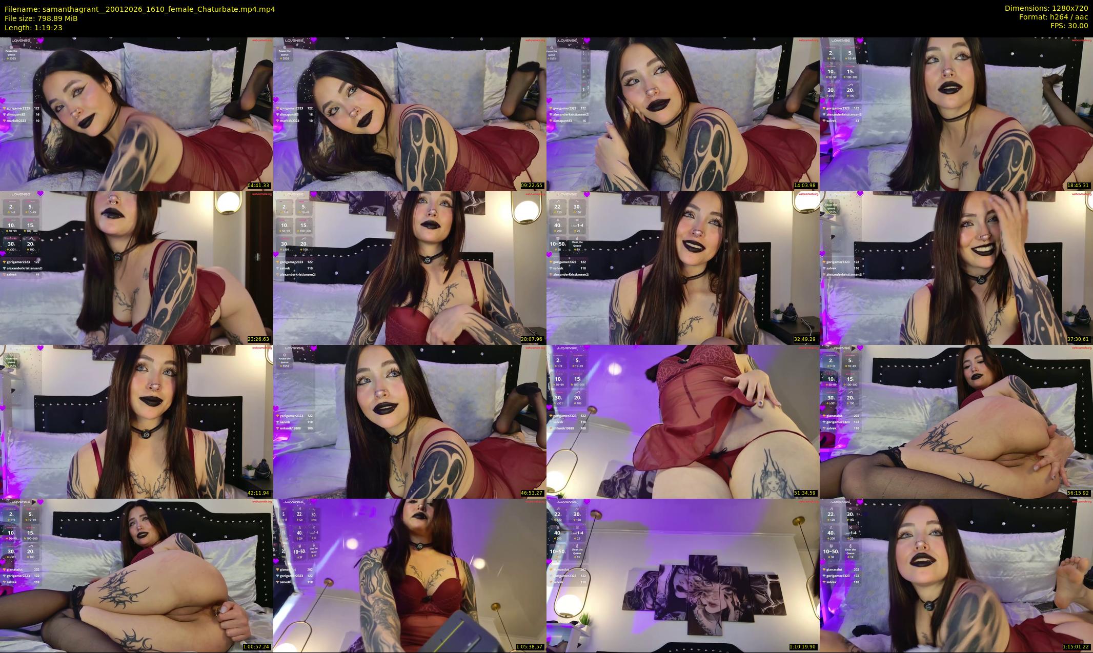 samanthagrant_ — 80 minute Chaturbate female cam show recording, 720p, Jan 20, 2026