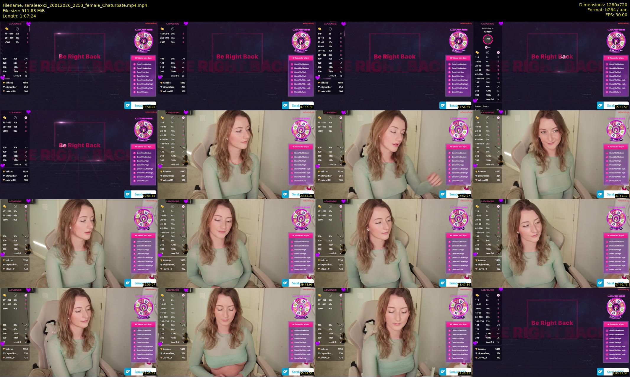 seraleexxx — 68 minute Chaturbate female cam show recording, 720p, Jan 20, 2026