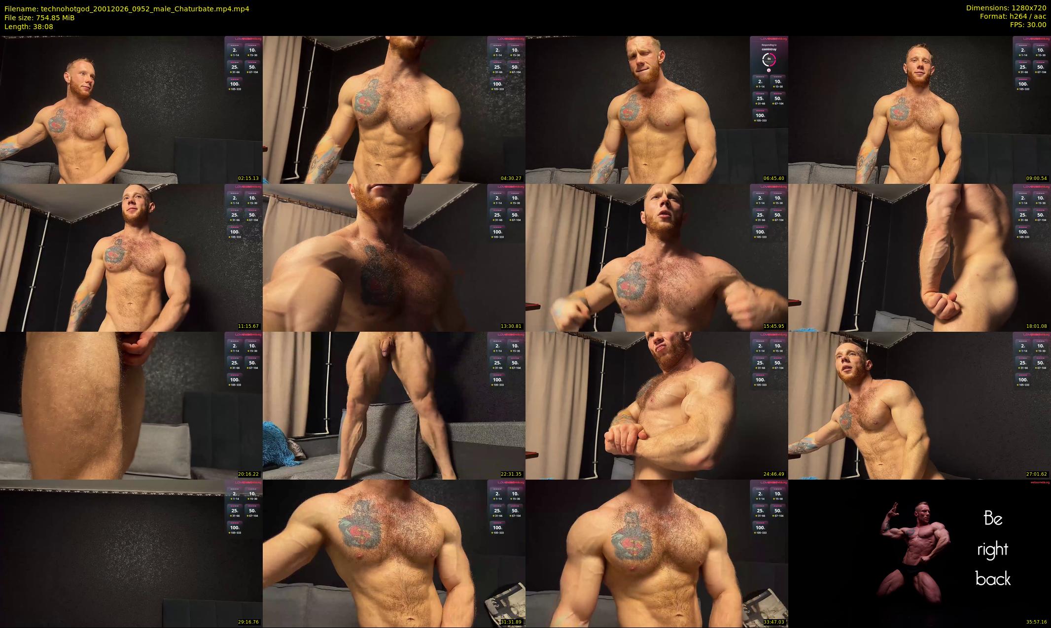 technohotgod — 39 minute Chaturbate male cam show recording, 720p, Jan 20, 2026