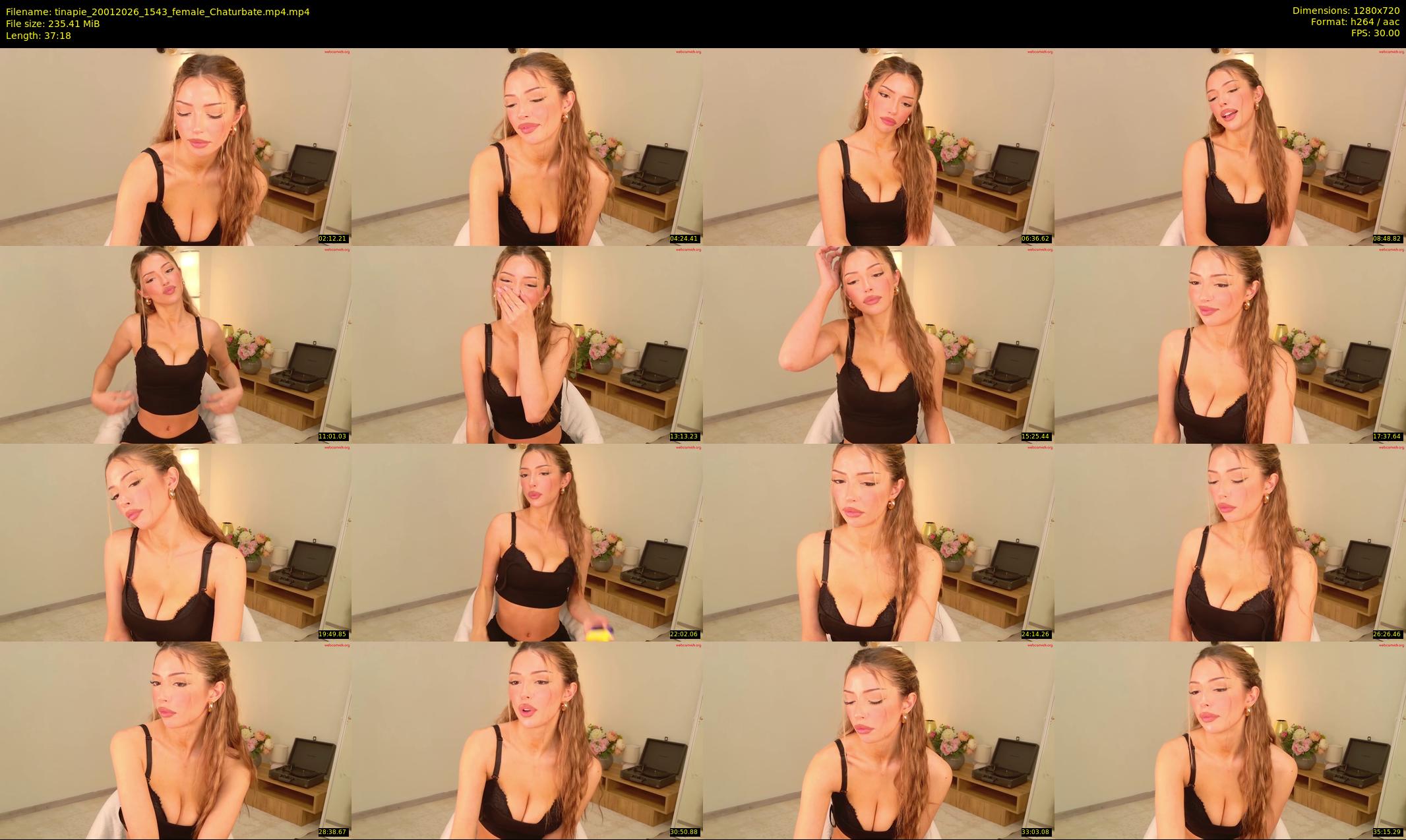 tinapie — 38 minute Chaturbate female cam show recording, 720p, Jan 20, 2026