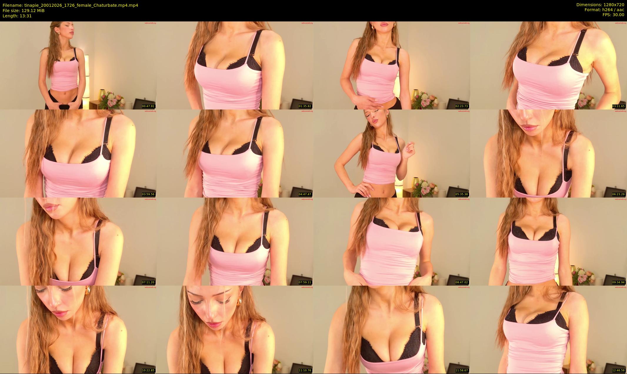 tinapie — 14 minute Chaturbate female cam show recording, 720p, Jan 20, 2026
