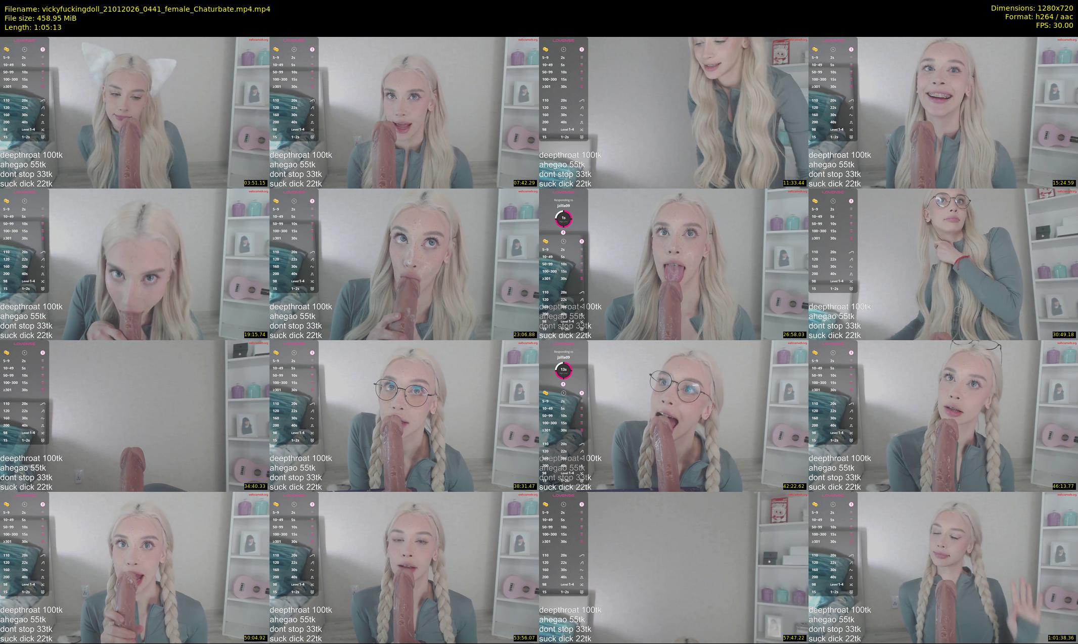 vickyfuckingdoll — 66 minute Chaturbate female cam show recording, 720p, Jan 21, 2026