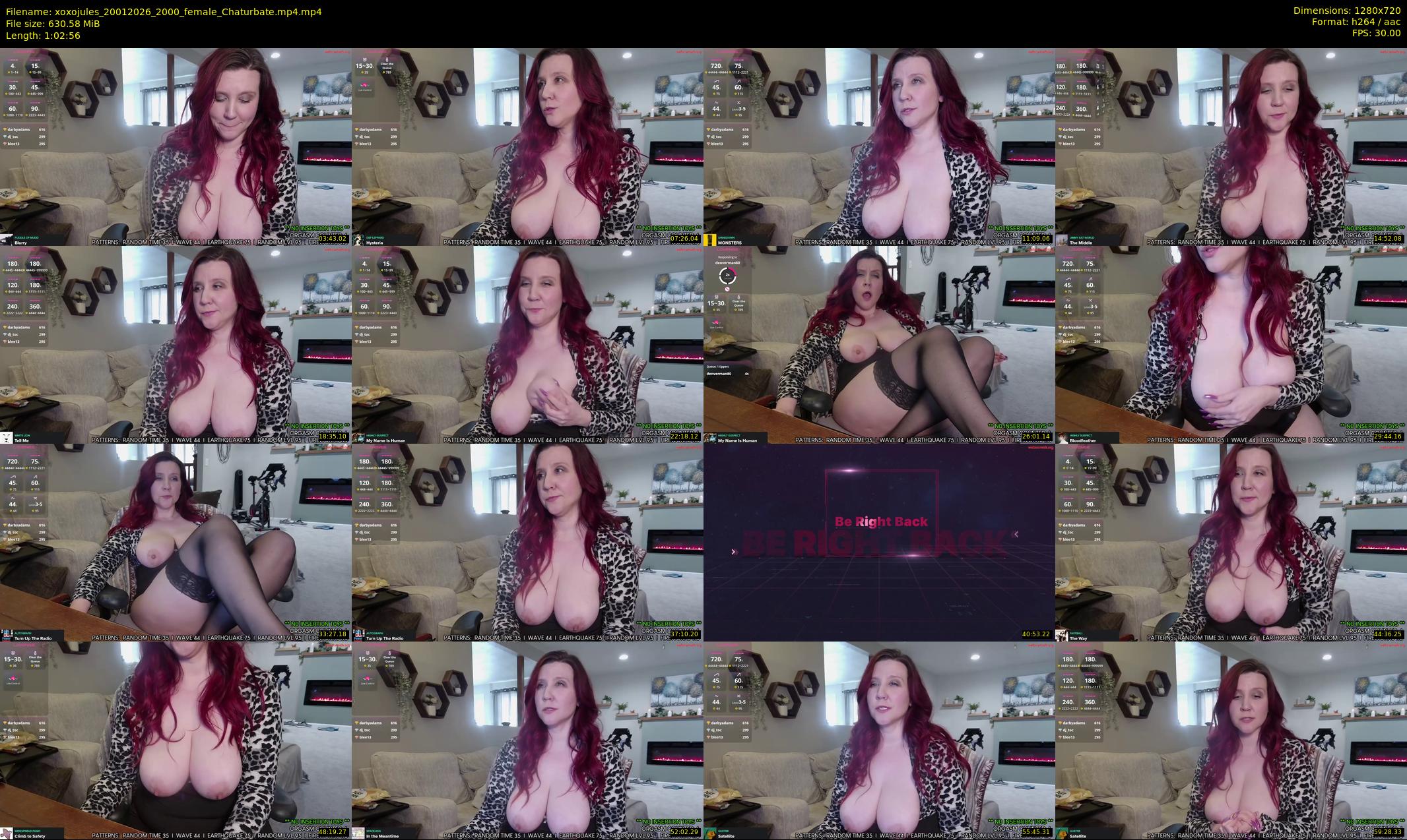 xoxojules — 63 minute Chaturbate female cam show recording, 720p, Jan 20, 2026