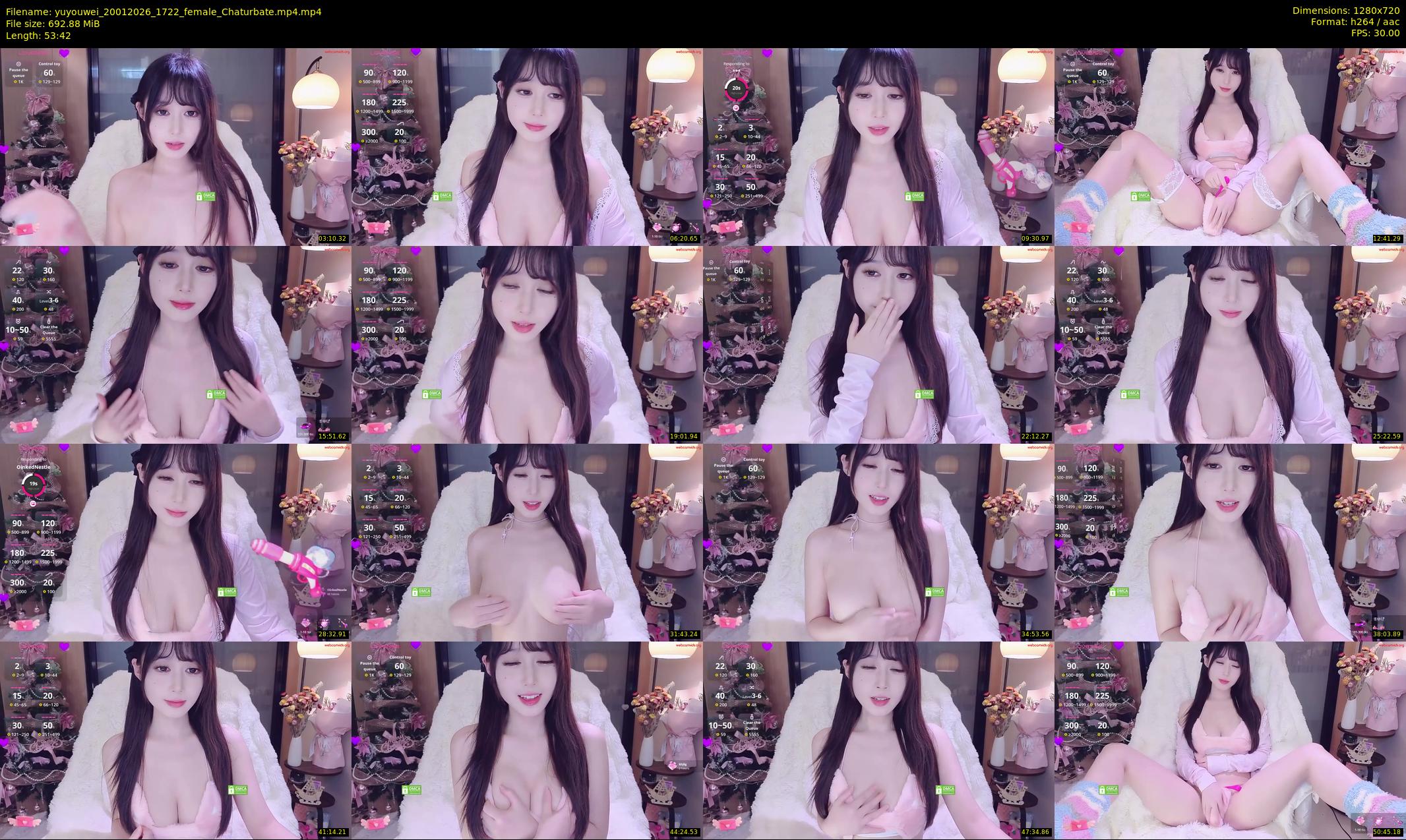 yuyouwei — 54 minute Chaturbate female cam show recording, 720p, Jan 20, 2026