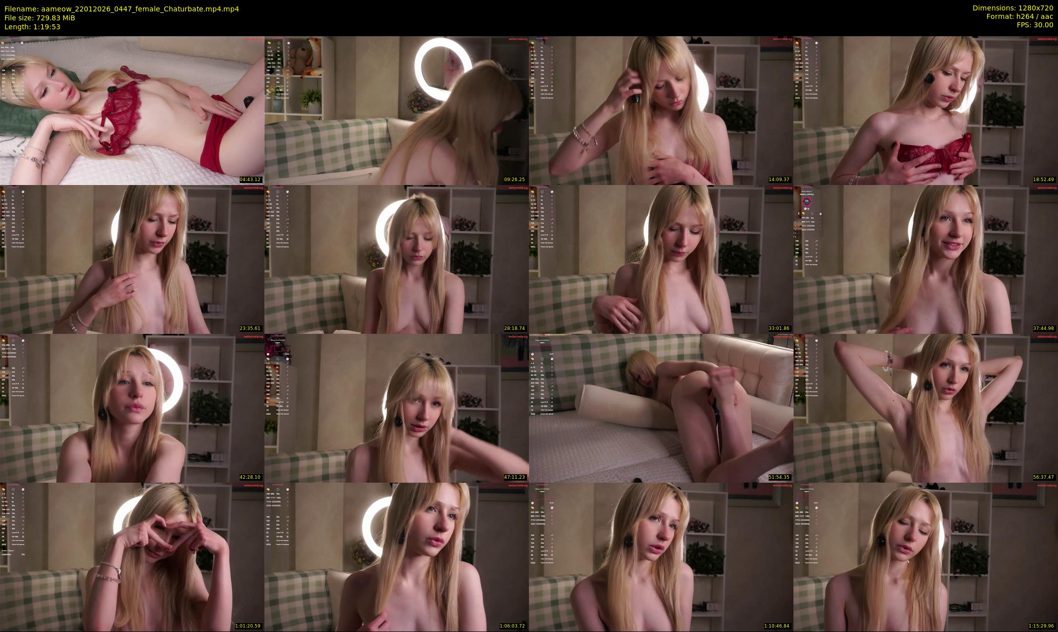 aameow — 80 minute Chaturbate female cam show recording, 720p, Jan 22, 2026