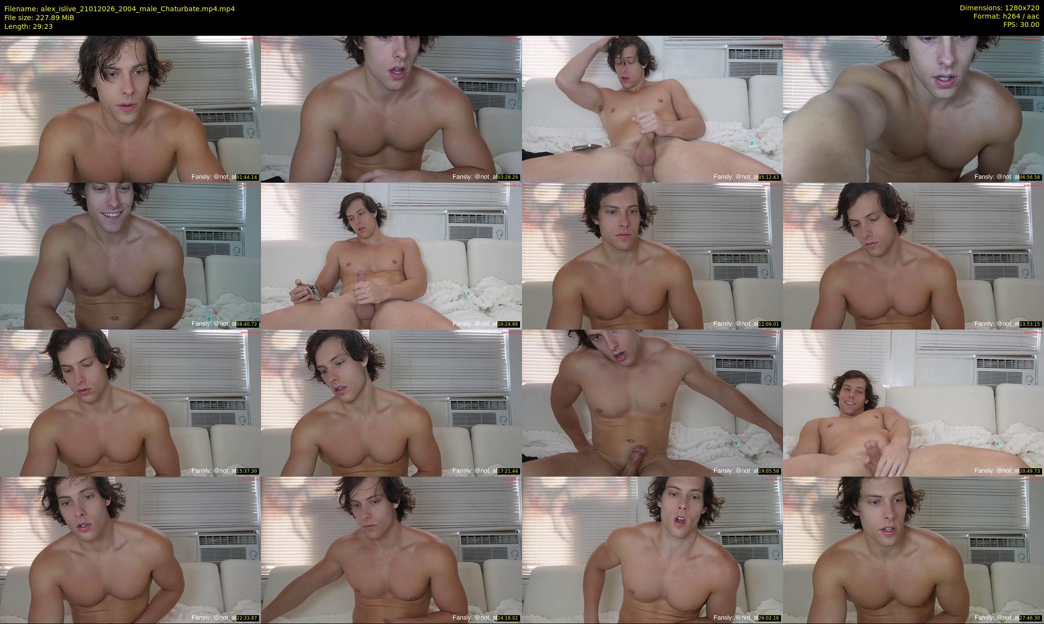 alex_islive — 30 minute Chaturbate male cam show recording, 720p, Jan 21, 2026