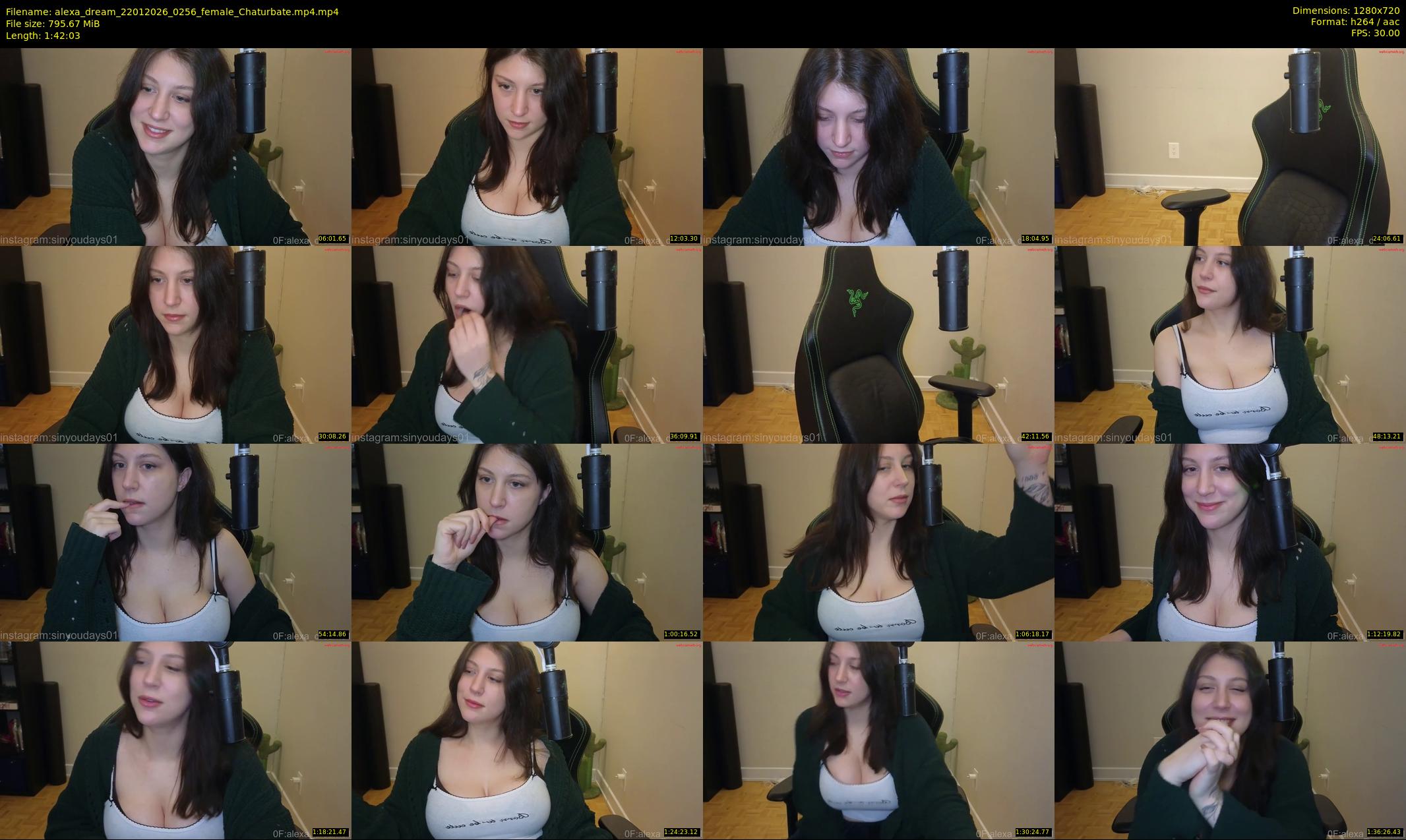 alexa_dream — 103 minute Chaturbate female cam show recording, 720p, Jan 22, 2026