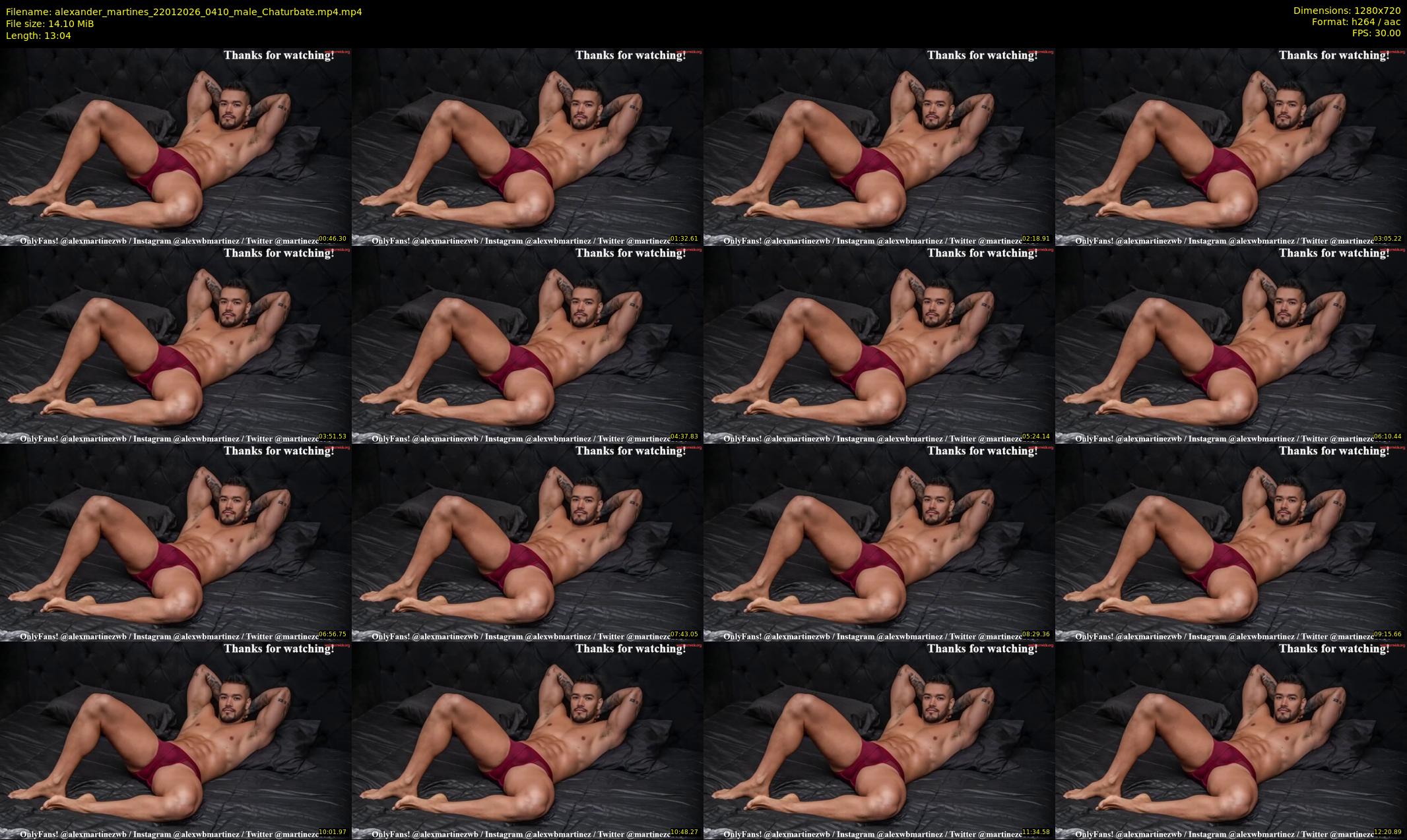 alexander_martines — 14 minute Chaturbate male cam show recording, 720p, Jan 22, 2026