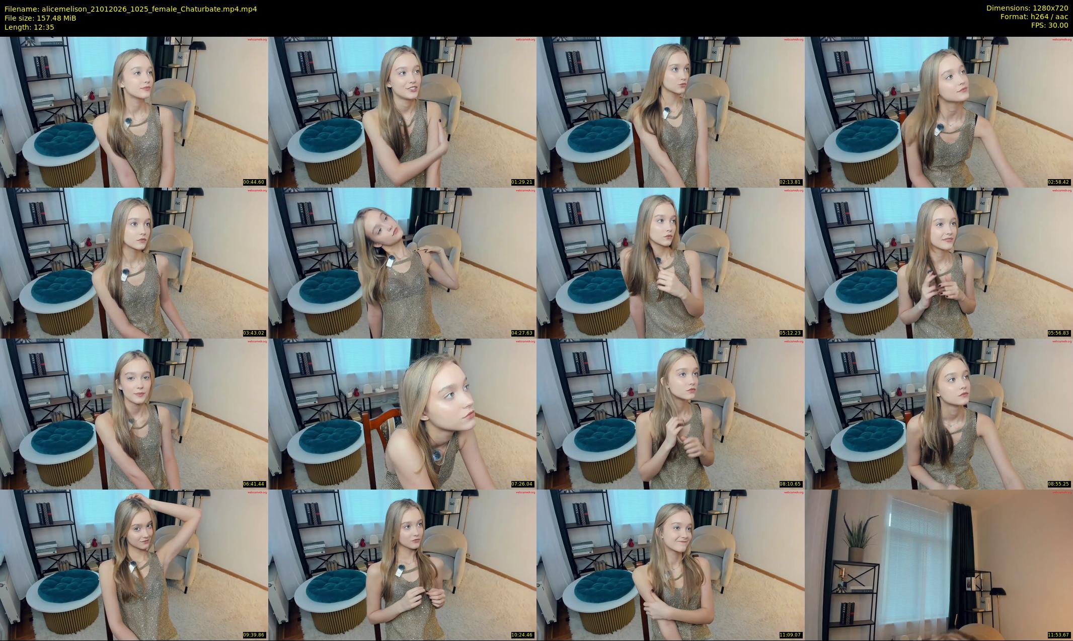 alicemelison — 13 minute Chaturbate female cam show recording, 720p, Jan 21, 2026