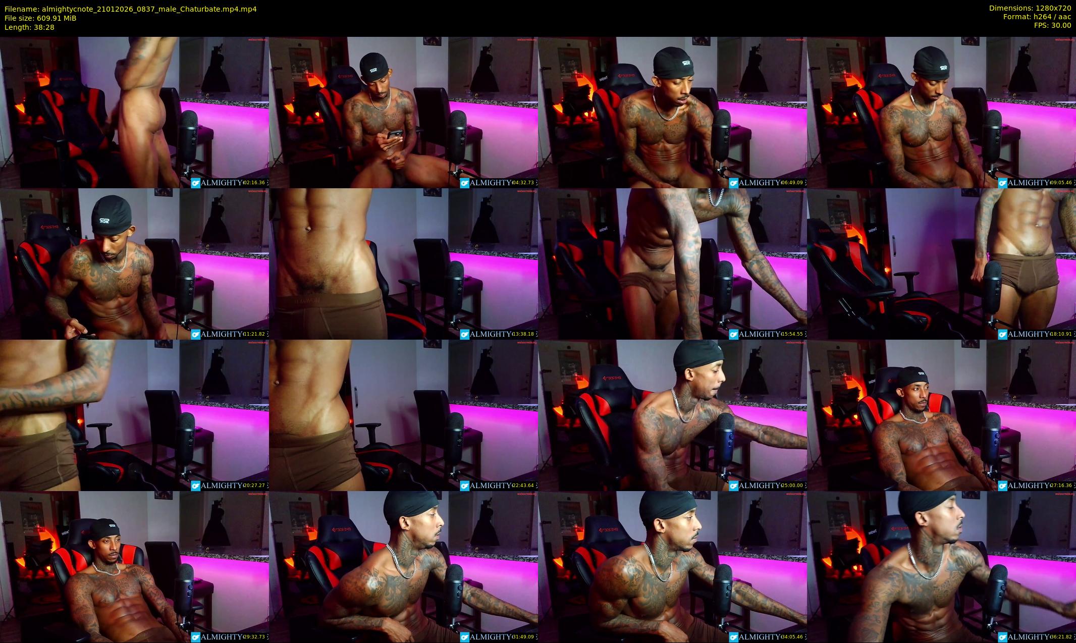 almightycnote — 39 minute Chaturbate male cam show recording, 720p, Jan 21, 2026